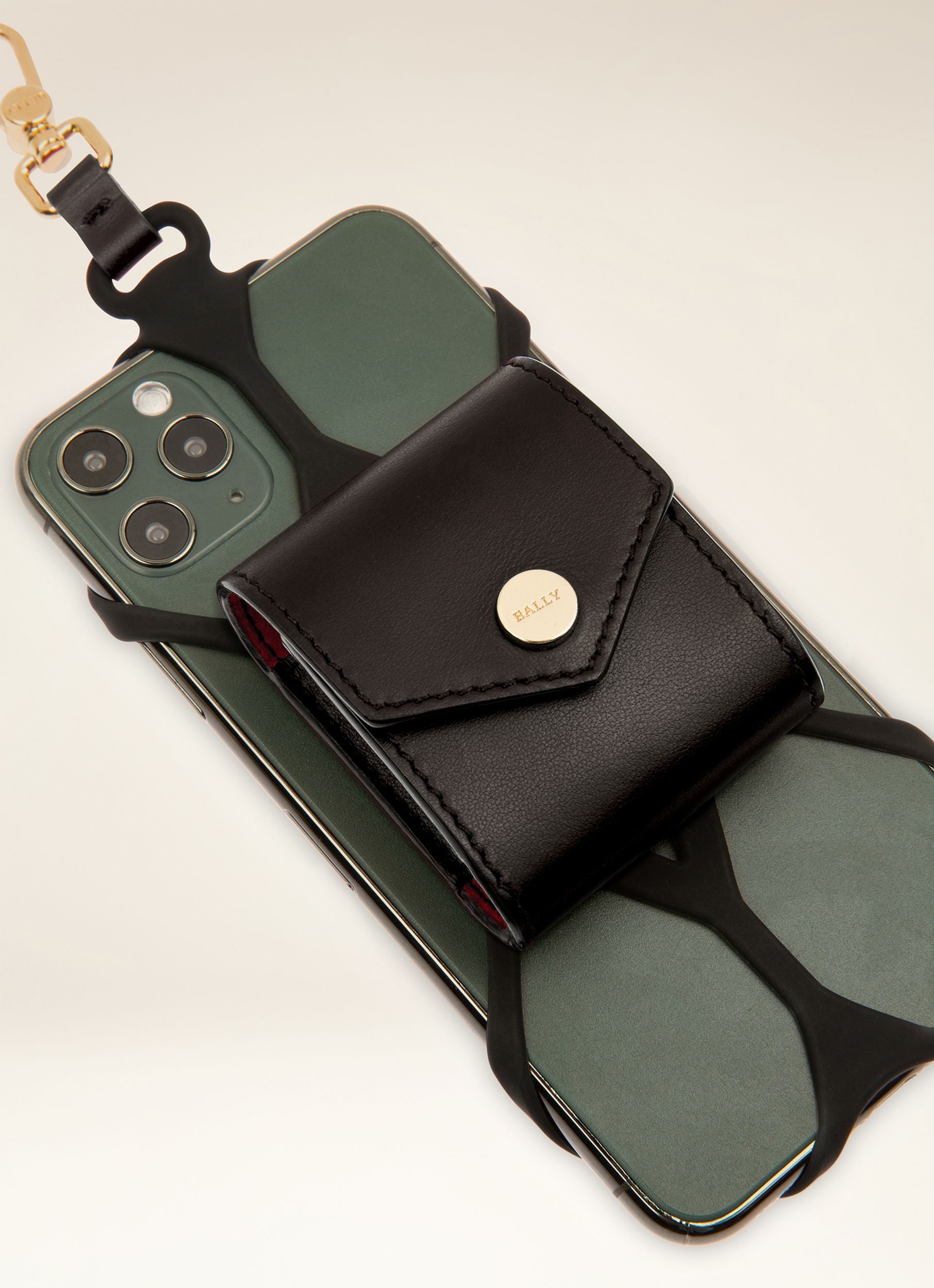 Stefy Étui Pour Téléphone En Cuir Noir - Femme - Bally - 02