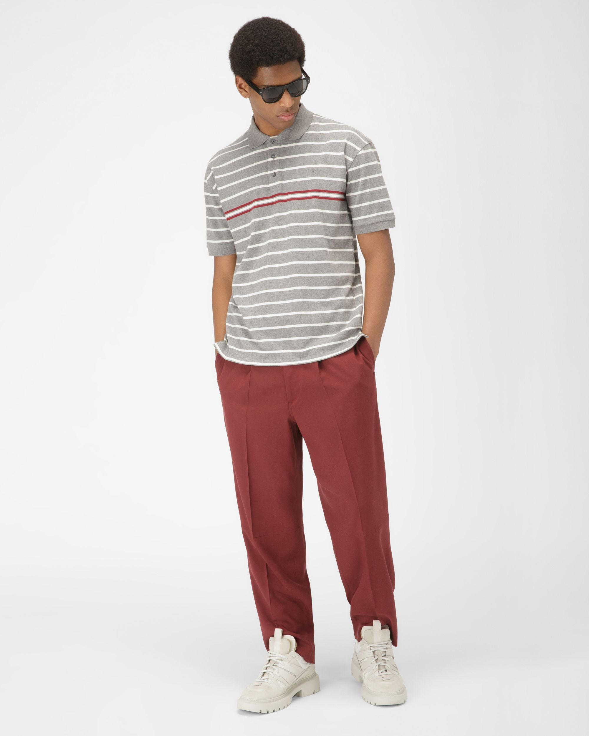 Polo En Coton Gris - Homme - Bally - 04