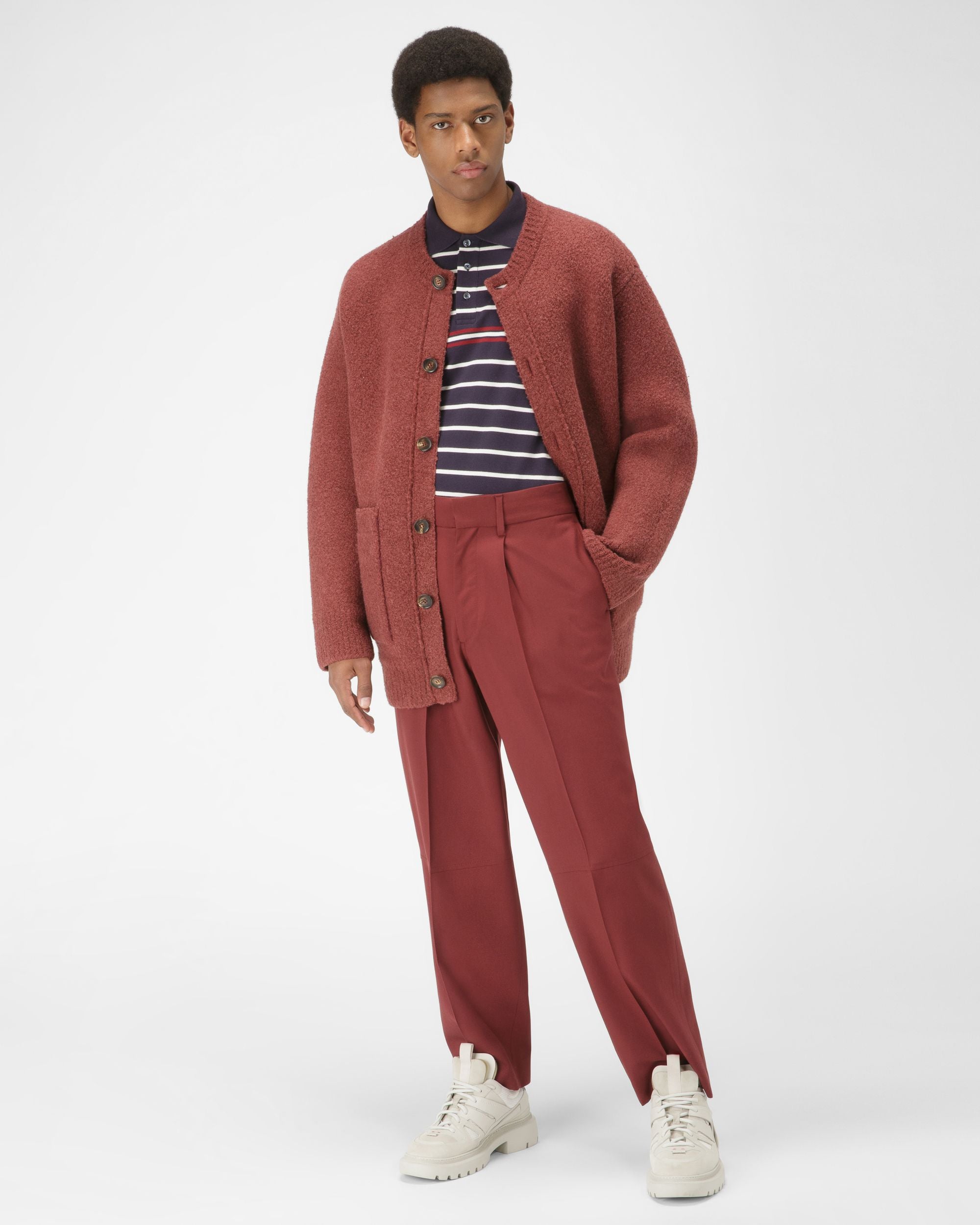Polo En Coton Bleu Marine - Homme - Bally - 04