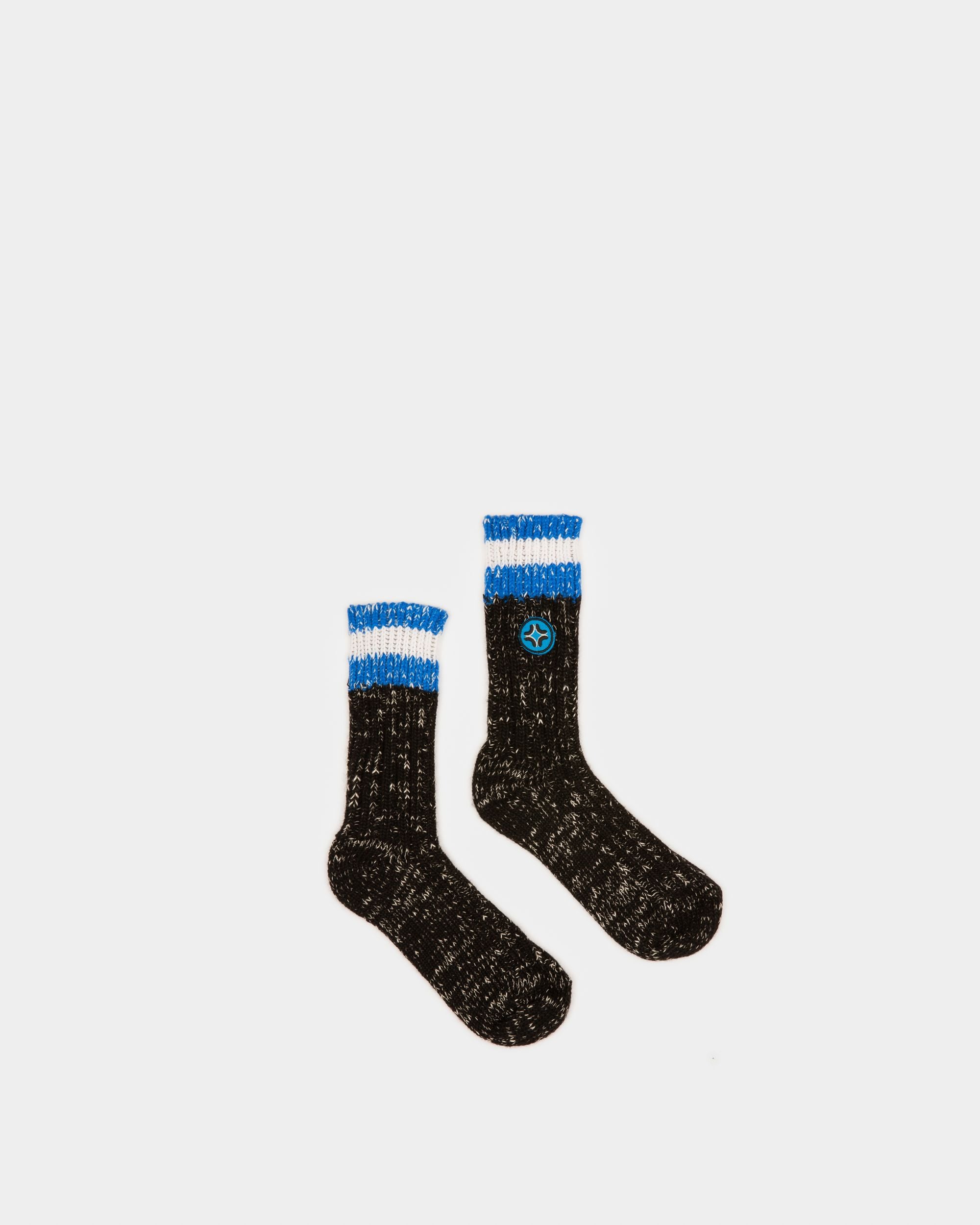 Baumwollsocken In Blau Und Schwarz - Herren - Bally - 01