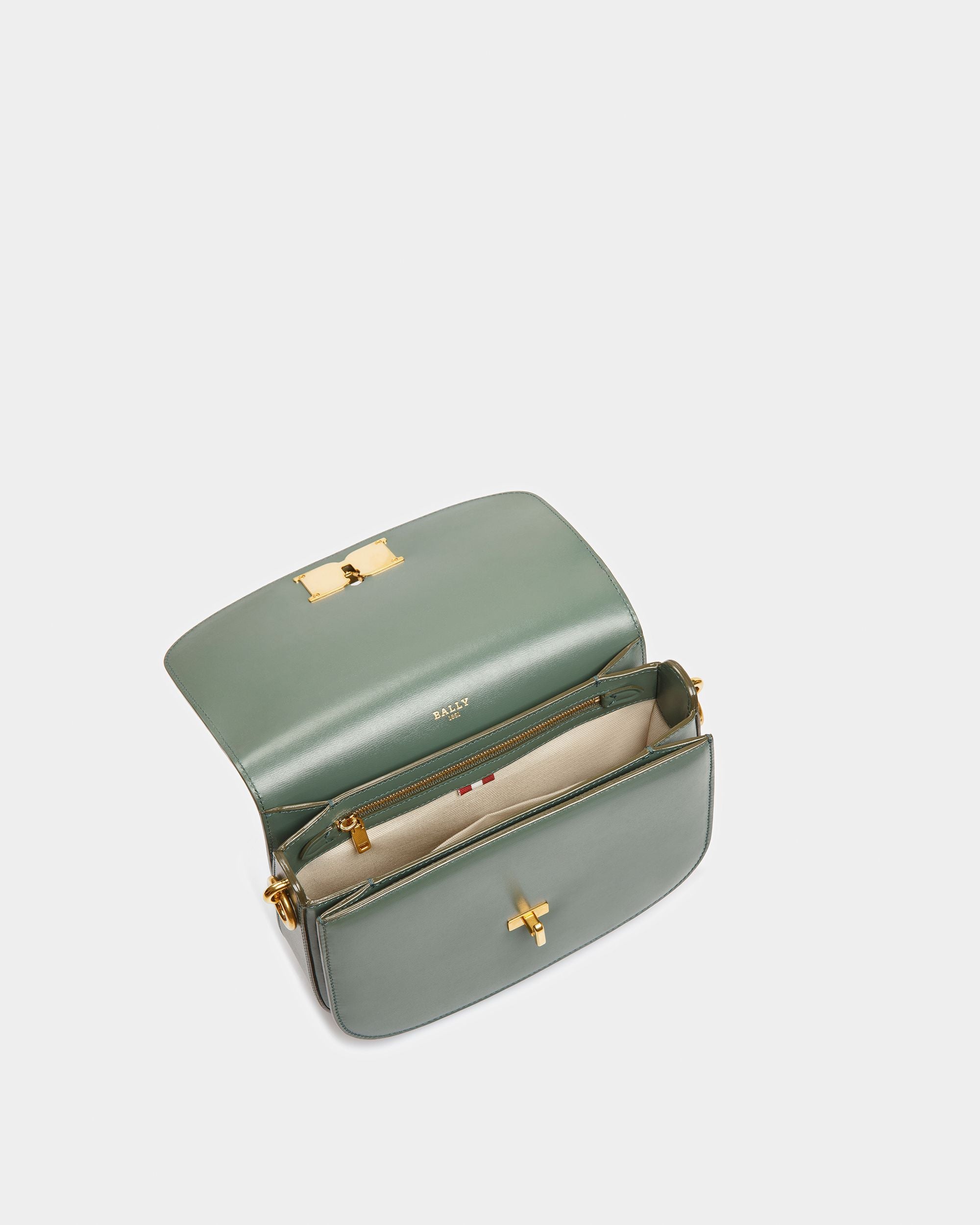 Beckie Borsa A Tracolla In Pelle Verde Salvia - Donna - Bally - 04