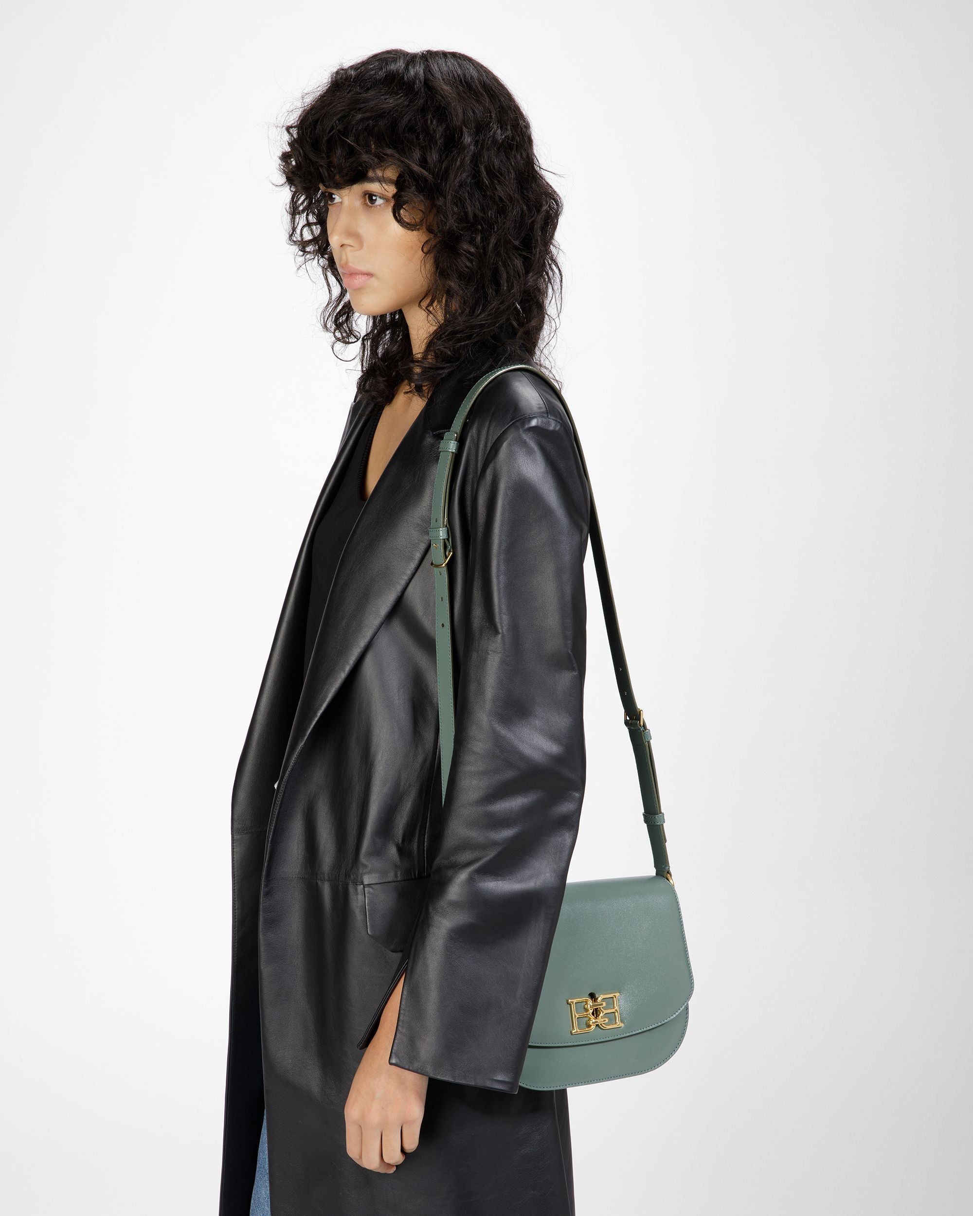 Beckie Borsa A Tracolla In Pelle Verde Salvia - Donna - Bally - 08