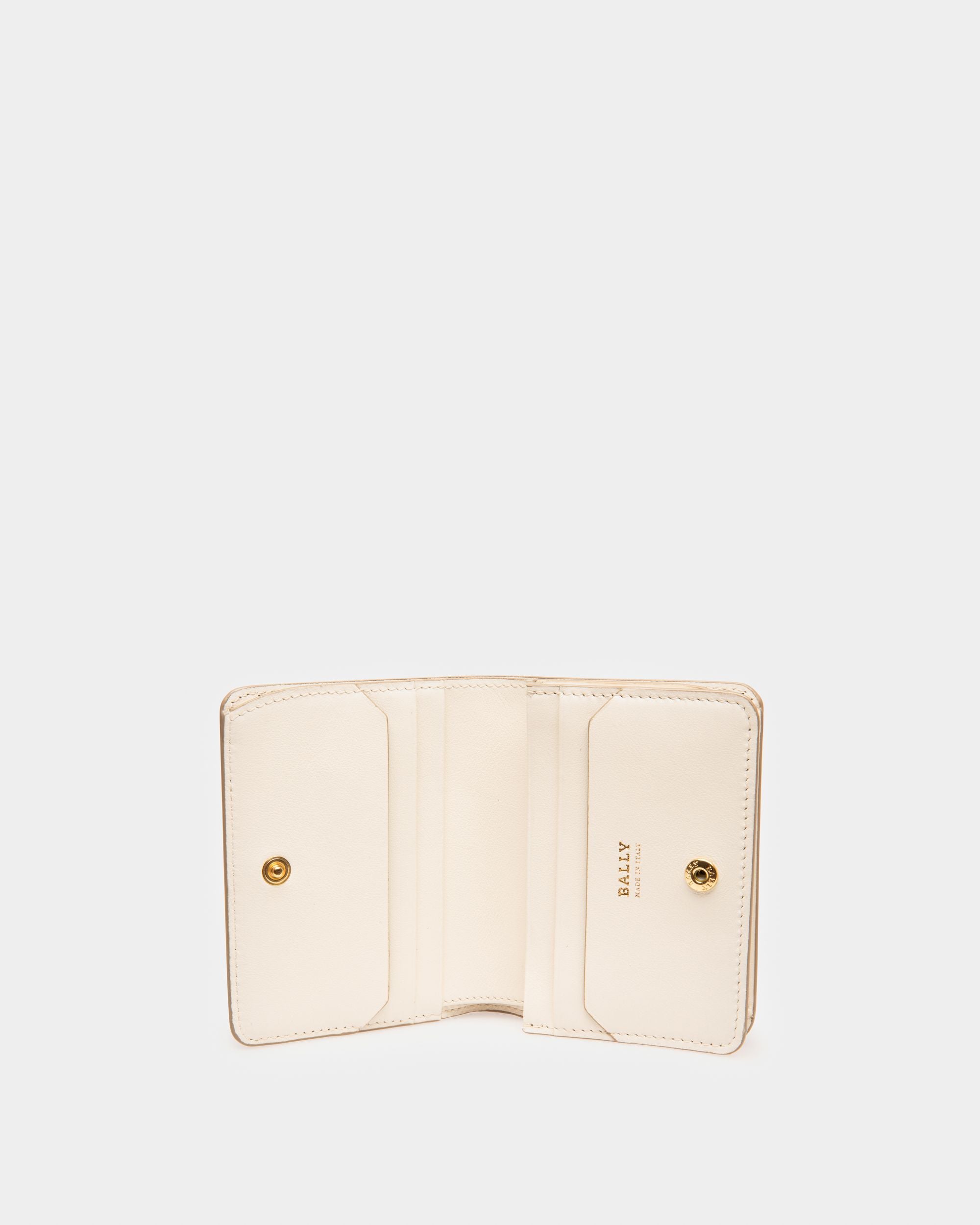 Lettes Visitenkartenetui Aus Elfenbeinfarbenem Leder - Damen - Bally - 03
