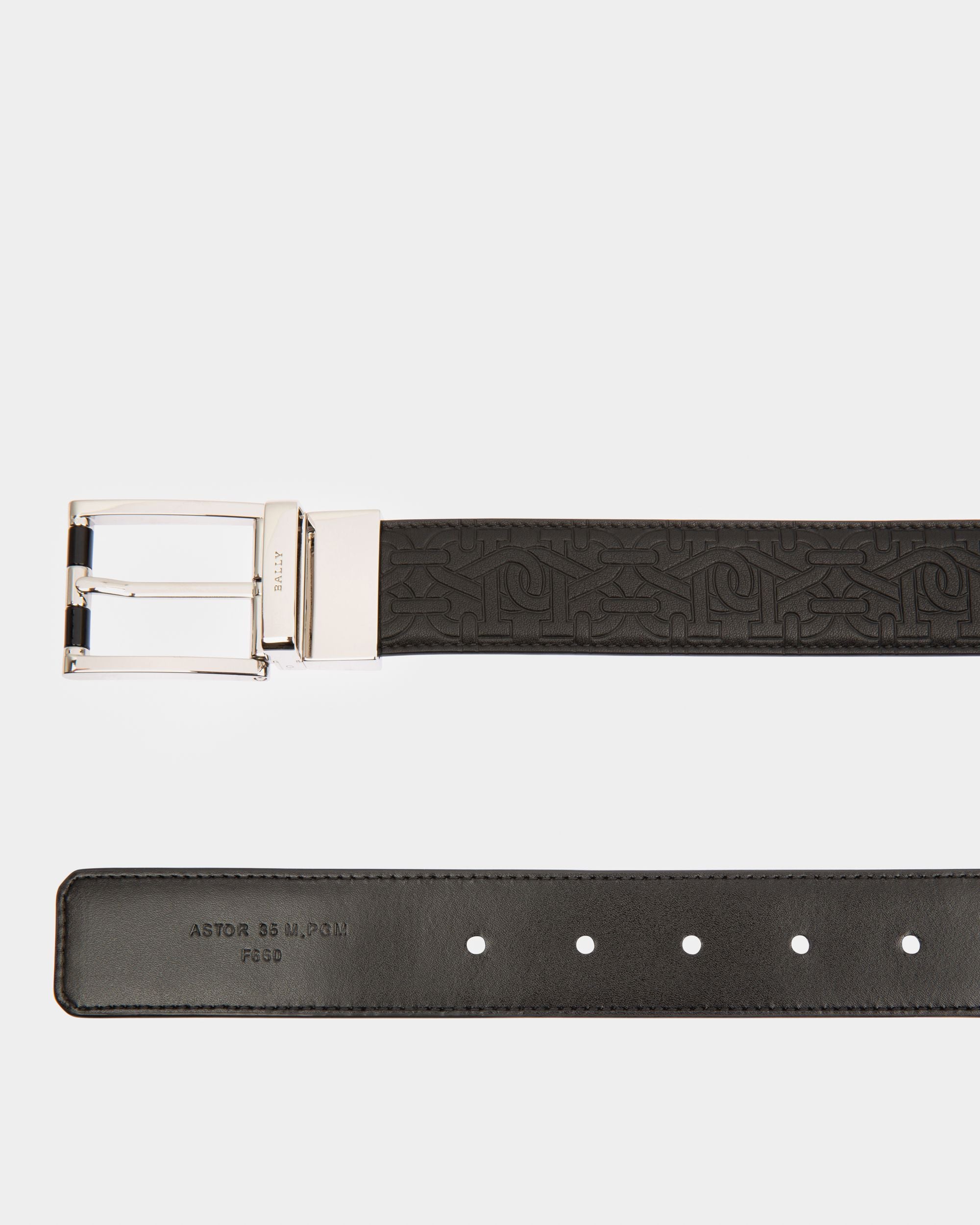 Astor 35 Mm Breiter Gürtel Aus Schwarzem Leder - Herren - Bally - 02