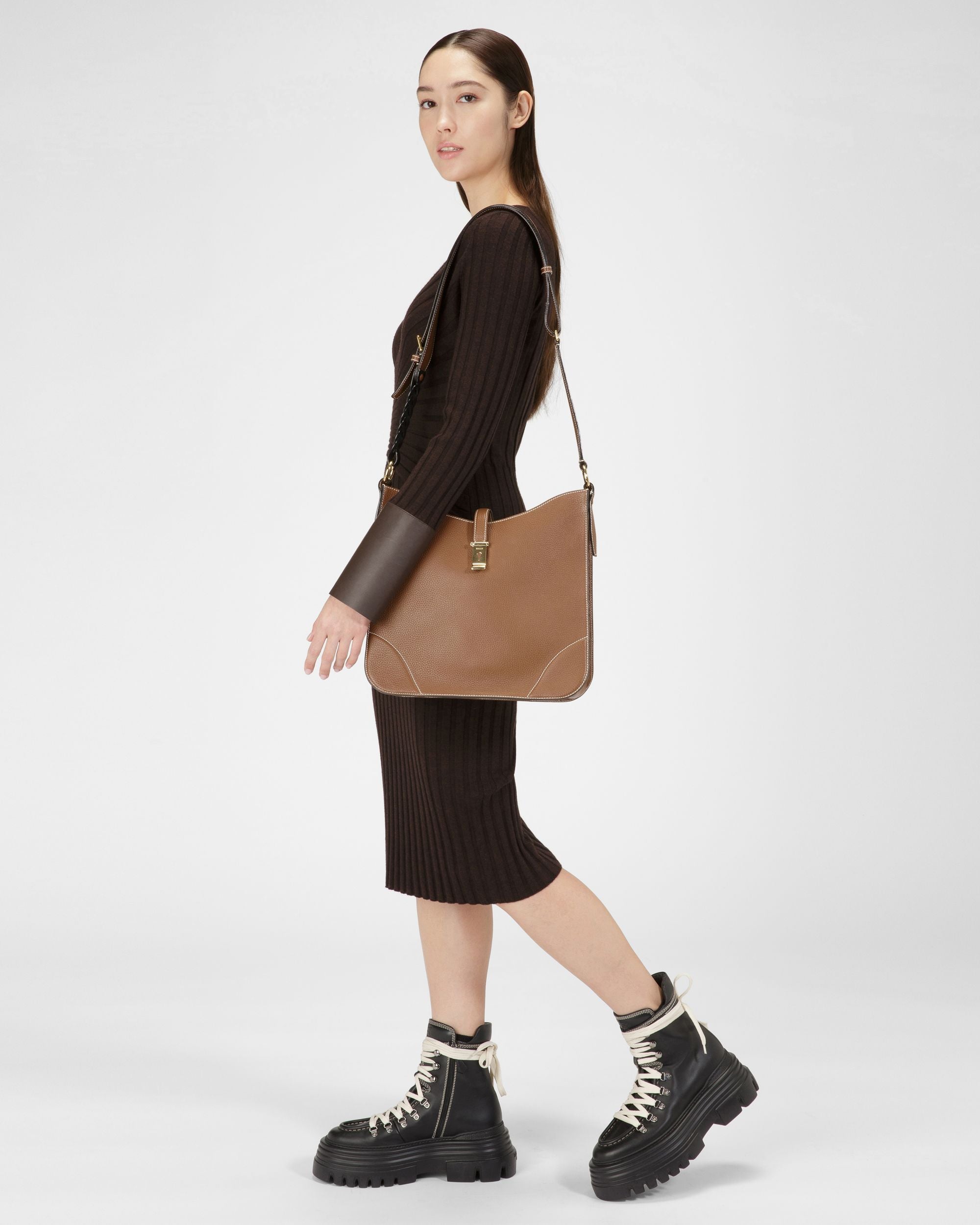 Lavynia Besace En Cuir Marron - Femme - Bally - 02