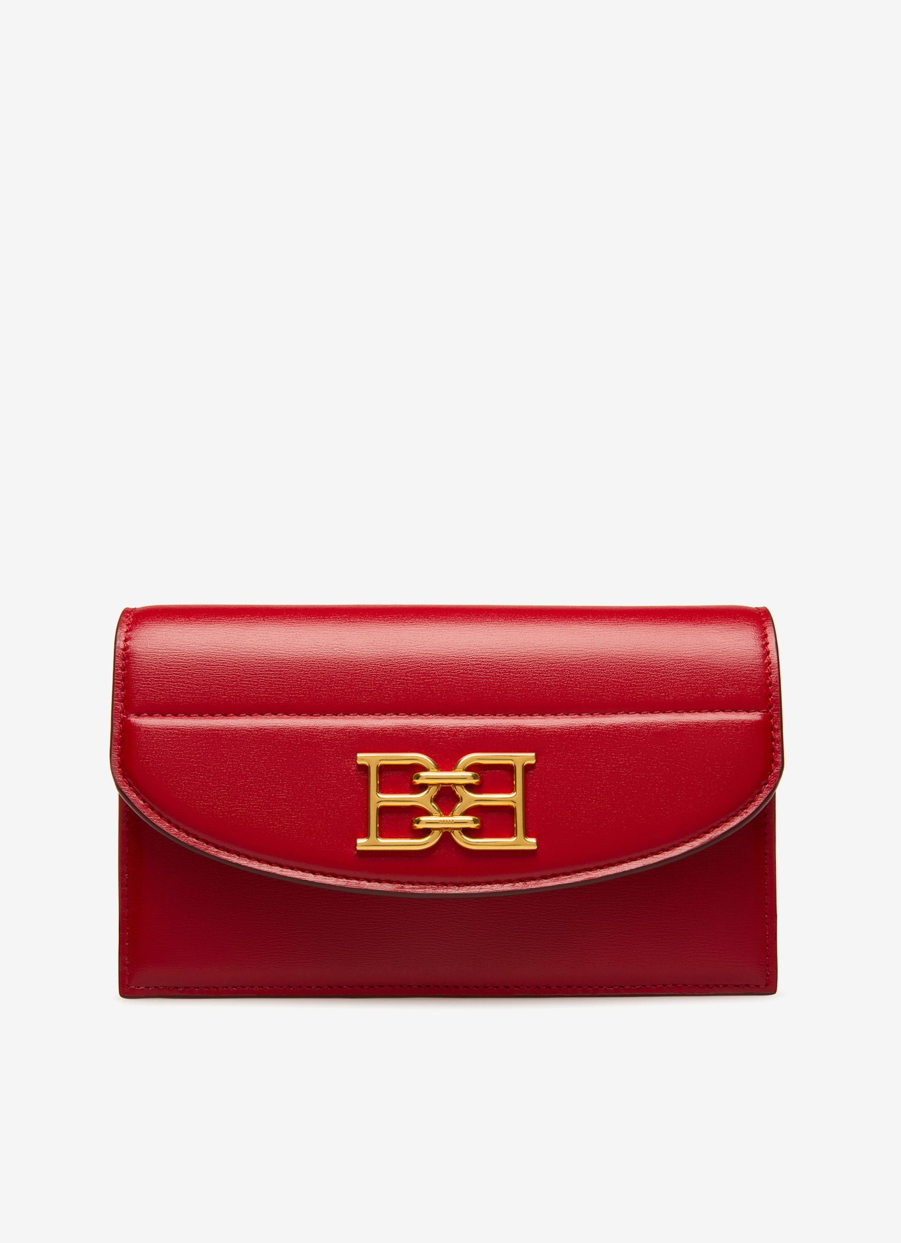 Étui Porte-Téléphone B-Chain En Cuir Grainé Bleu - Femme - Bally - 01