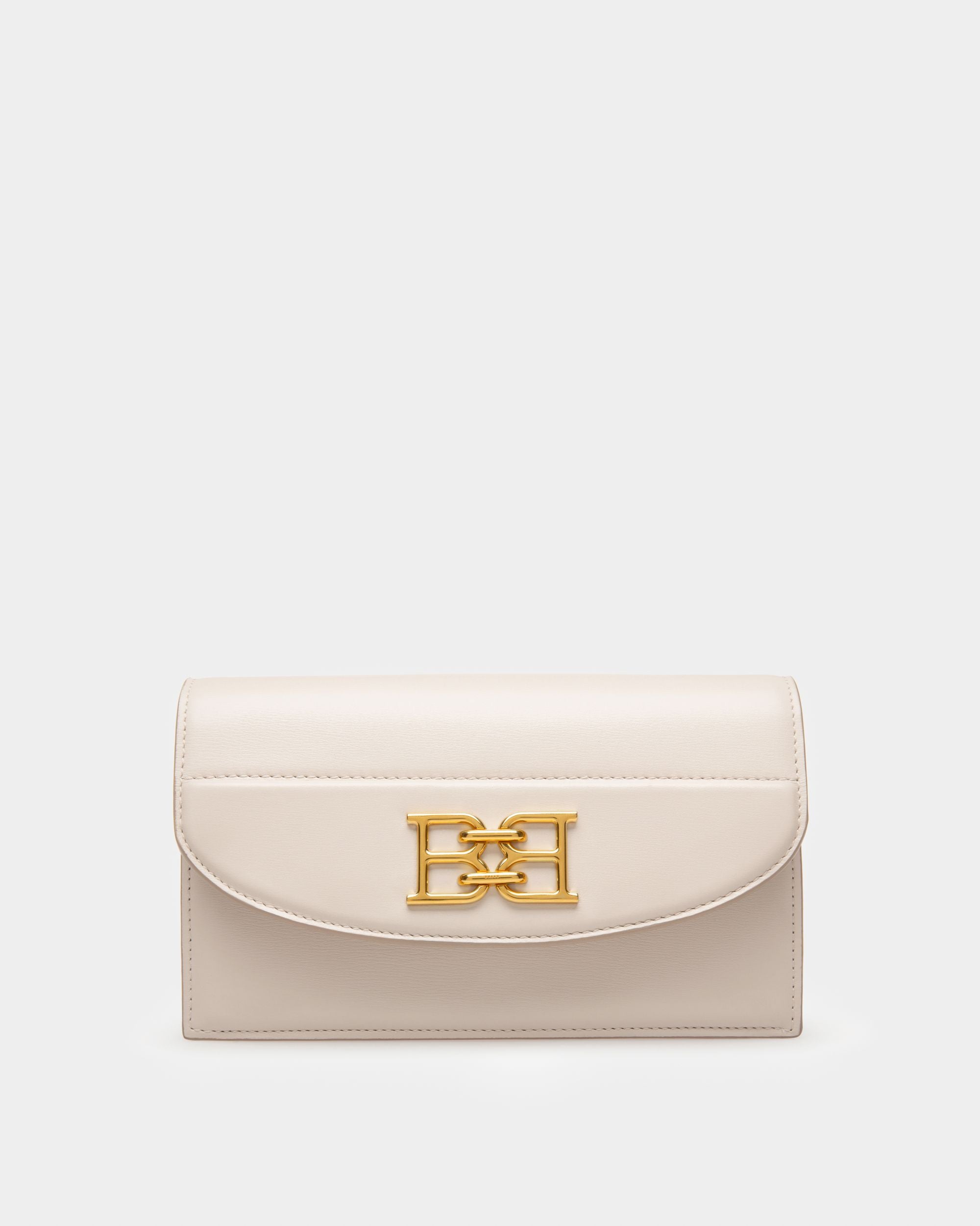 Beylor Étui-Portefeuille Pour Téléphone En Cuir Blanc Cassé - Femme - Bally - 01