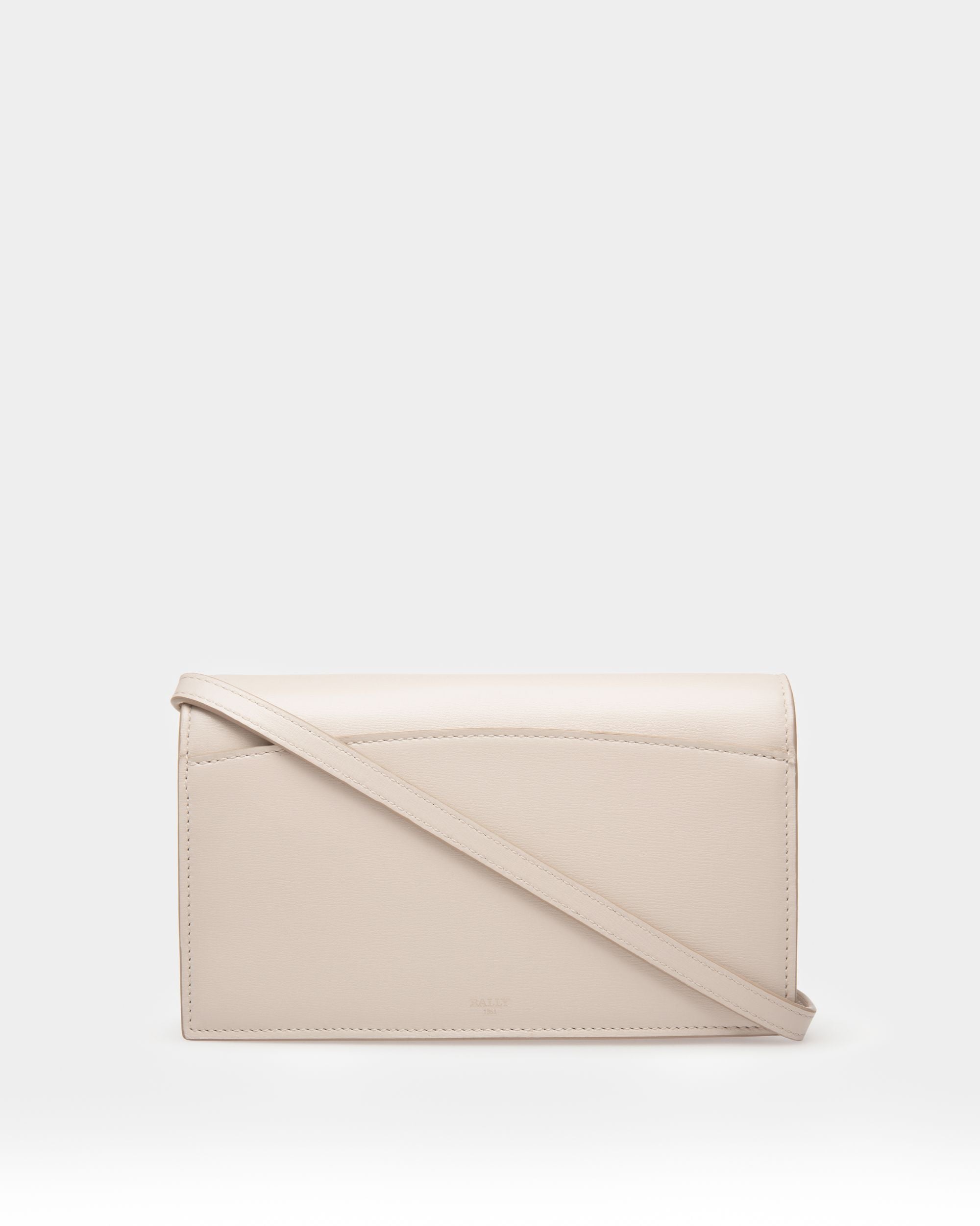 Beylor Étui-Portefeuille Pour Téléphone En Cuir Blanc Cassé - Femme - Bally - 02