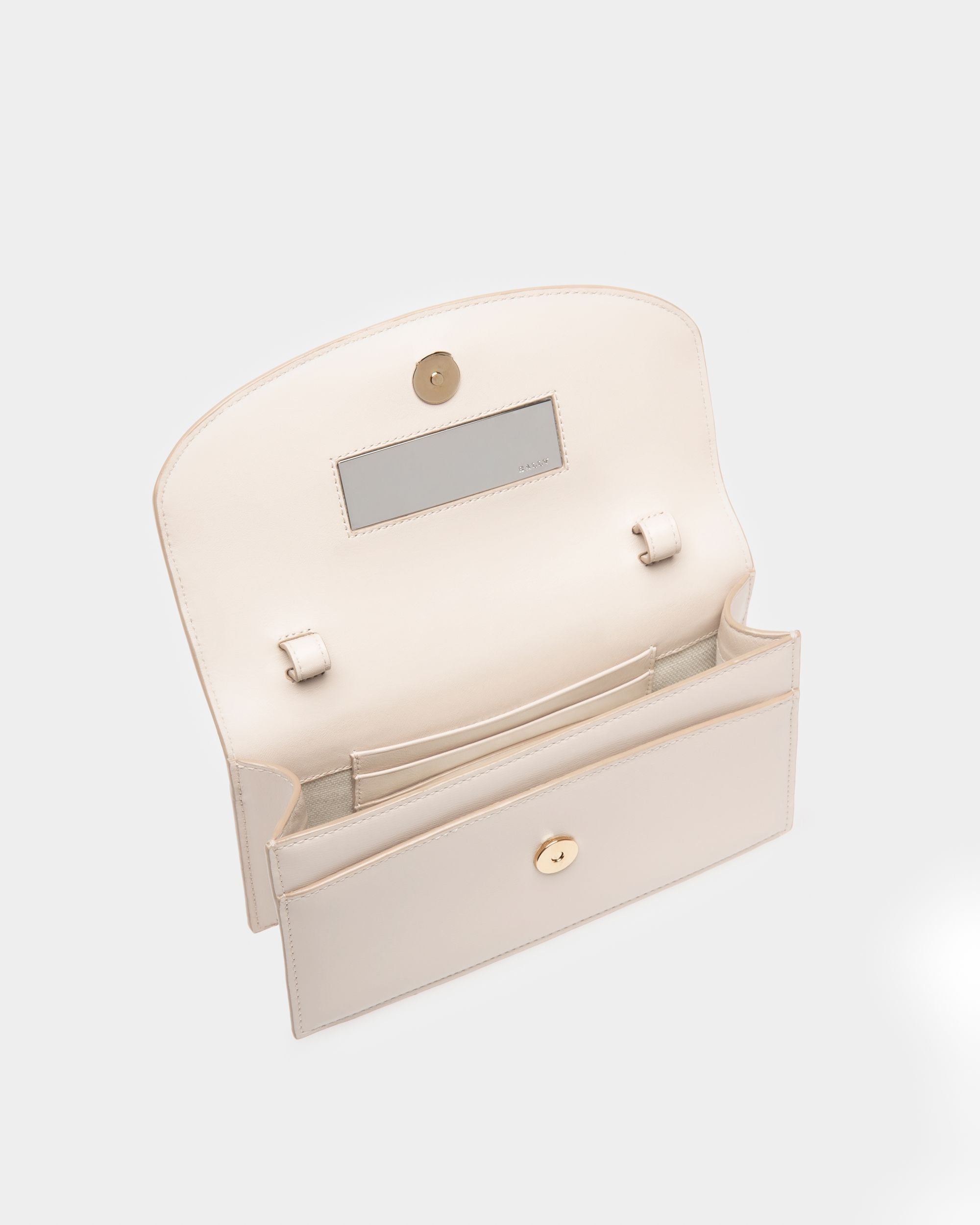 Beylor Étui-Portefeuille Pour Téléphone En Cuir Blanc Cassé - Femme - Bally - 03