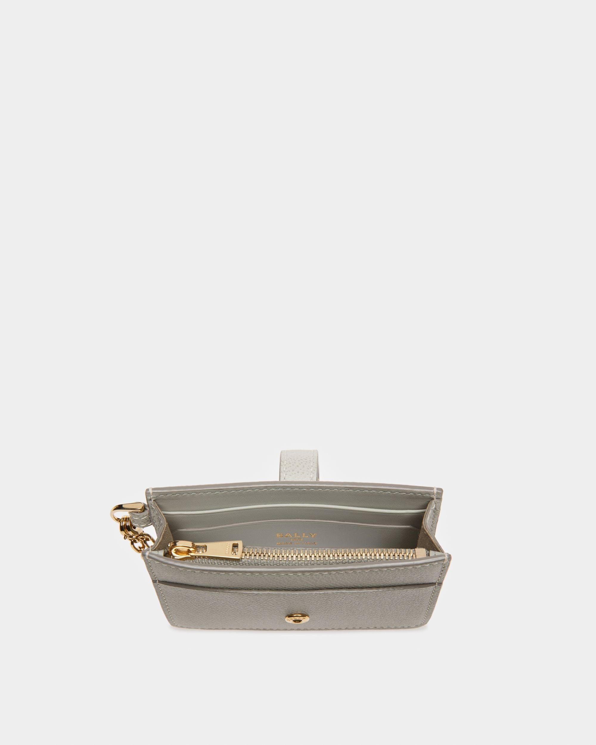 Ava Porte-Cartes En Cuir Bleu Clair - Femme - Bally - 03