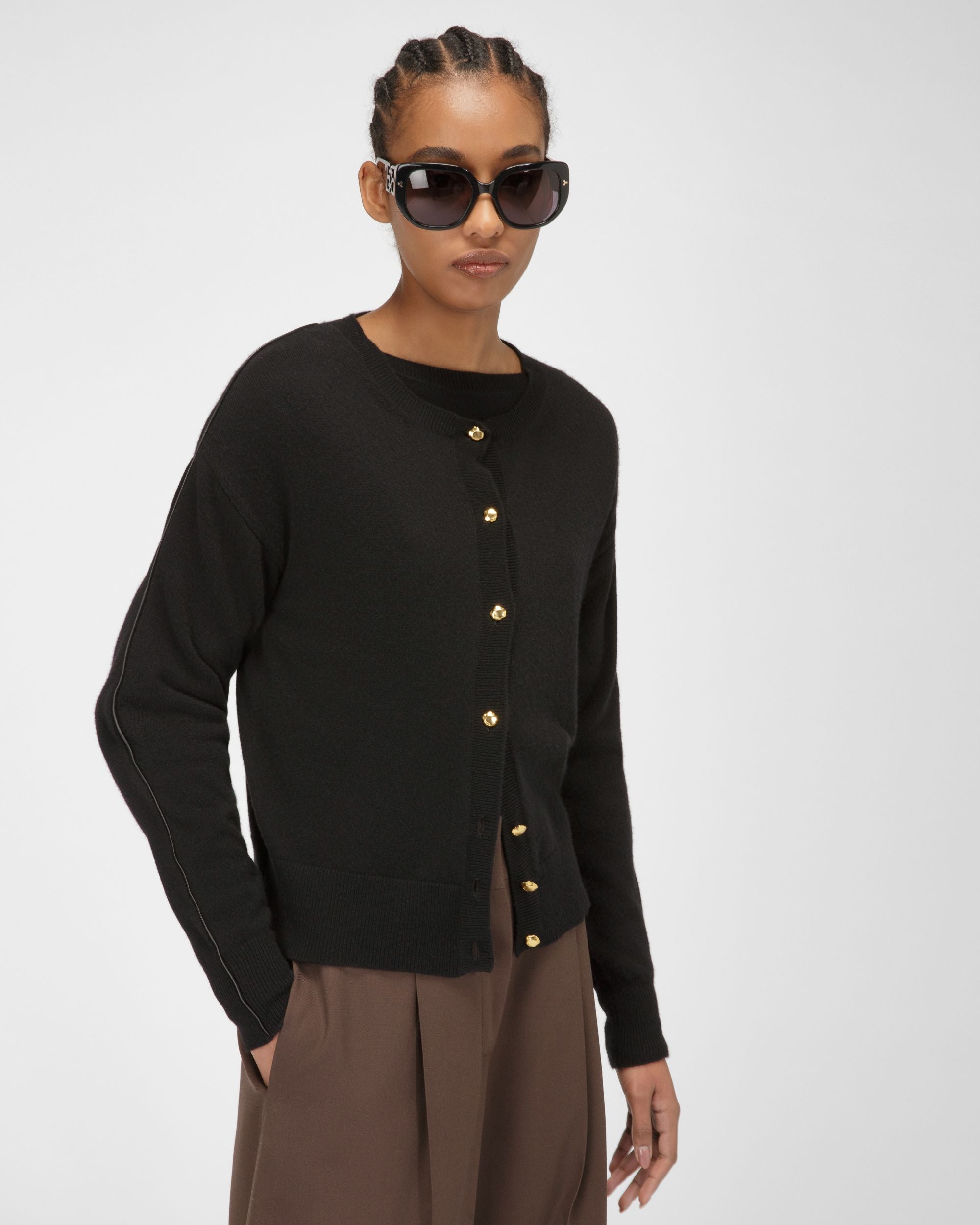 Oberteil Aen Schwarzem Kaschmir - Damen - Bally - 01