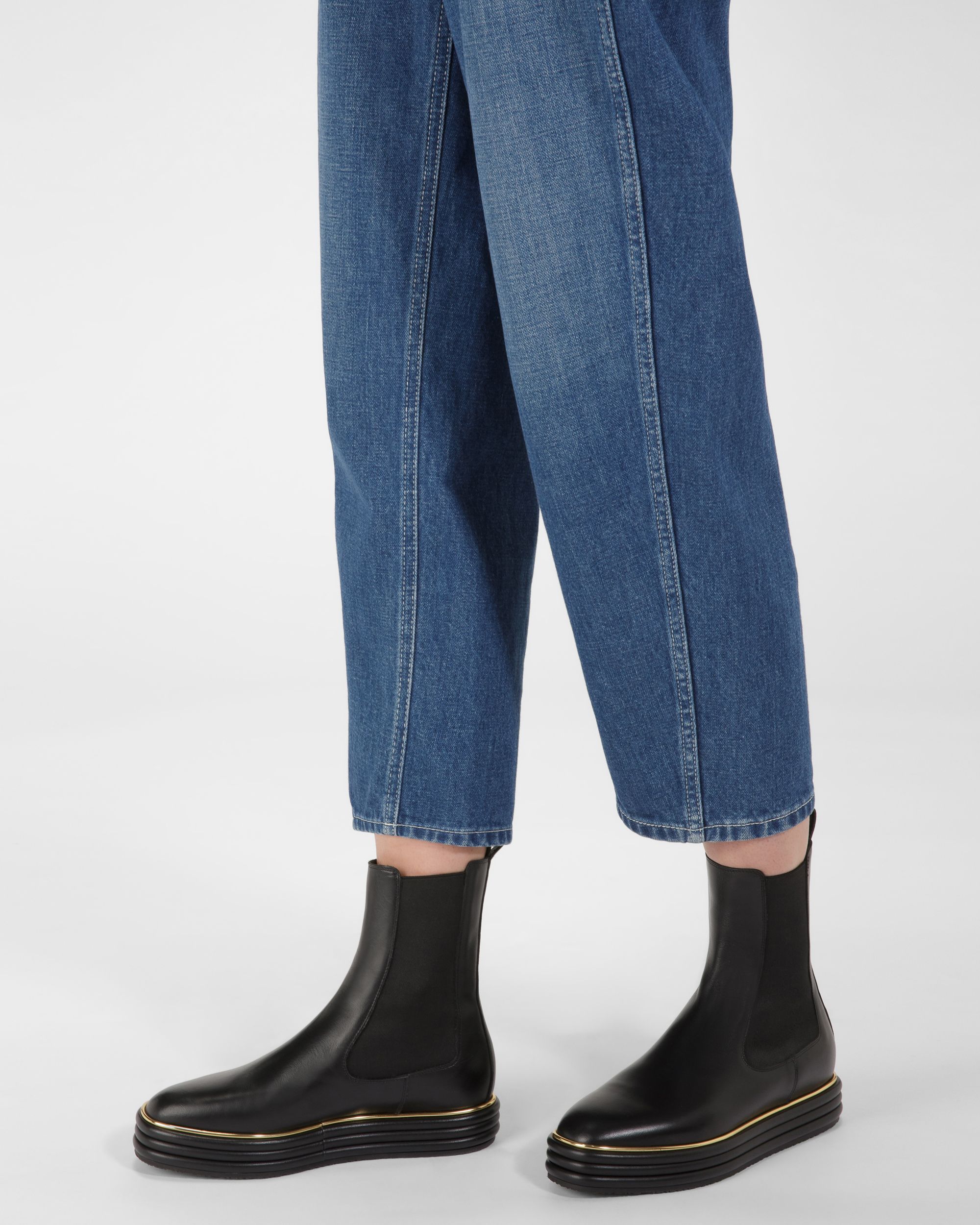 Faelisa Bottes En Cuir Noir - Femme - Bally - 02