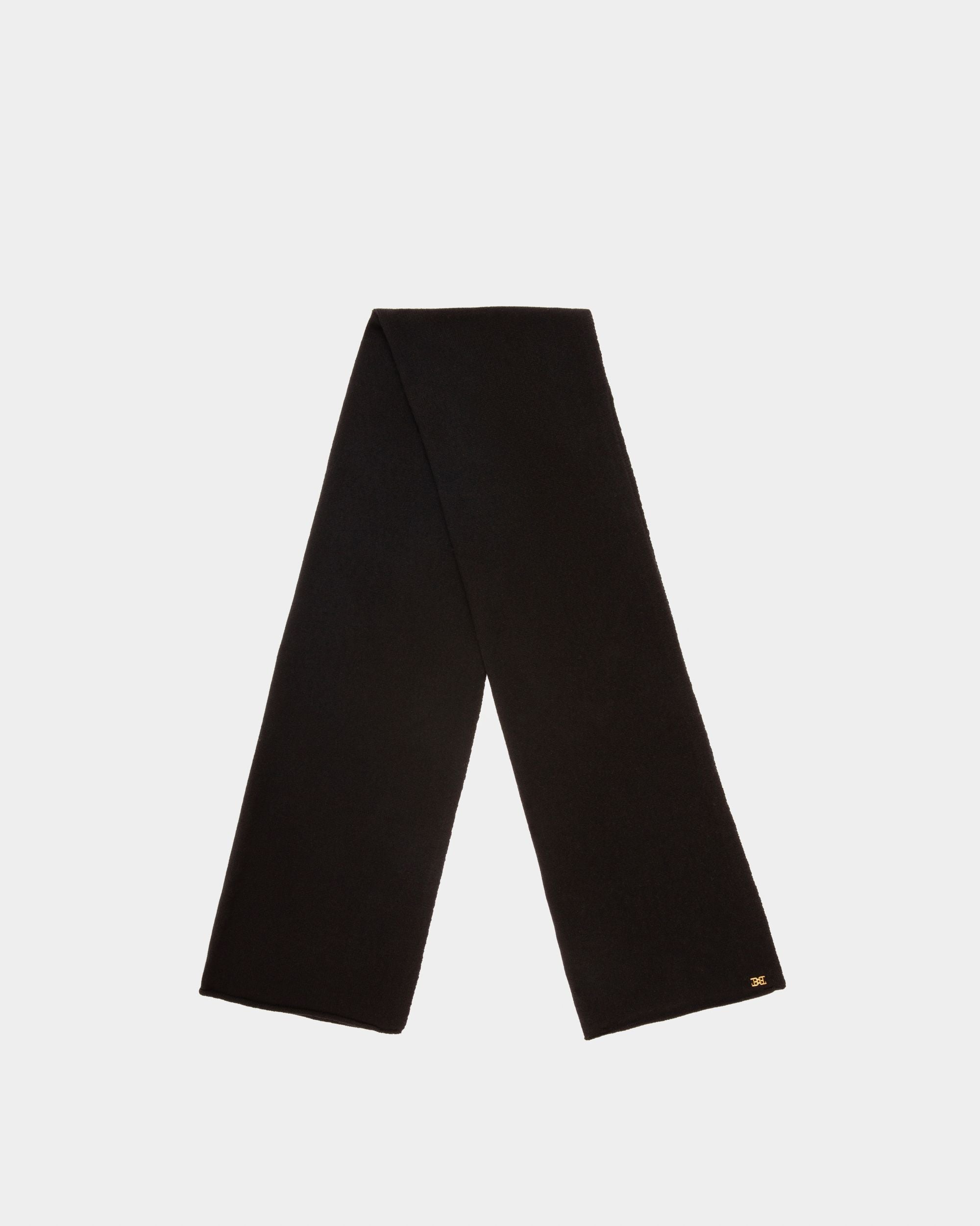 Sciarpa Con Dettaglio B-Chain In Cashmere Colore Nero - Donna - Bally - 01