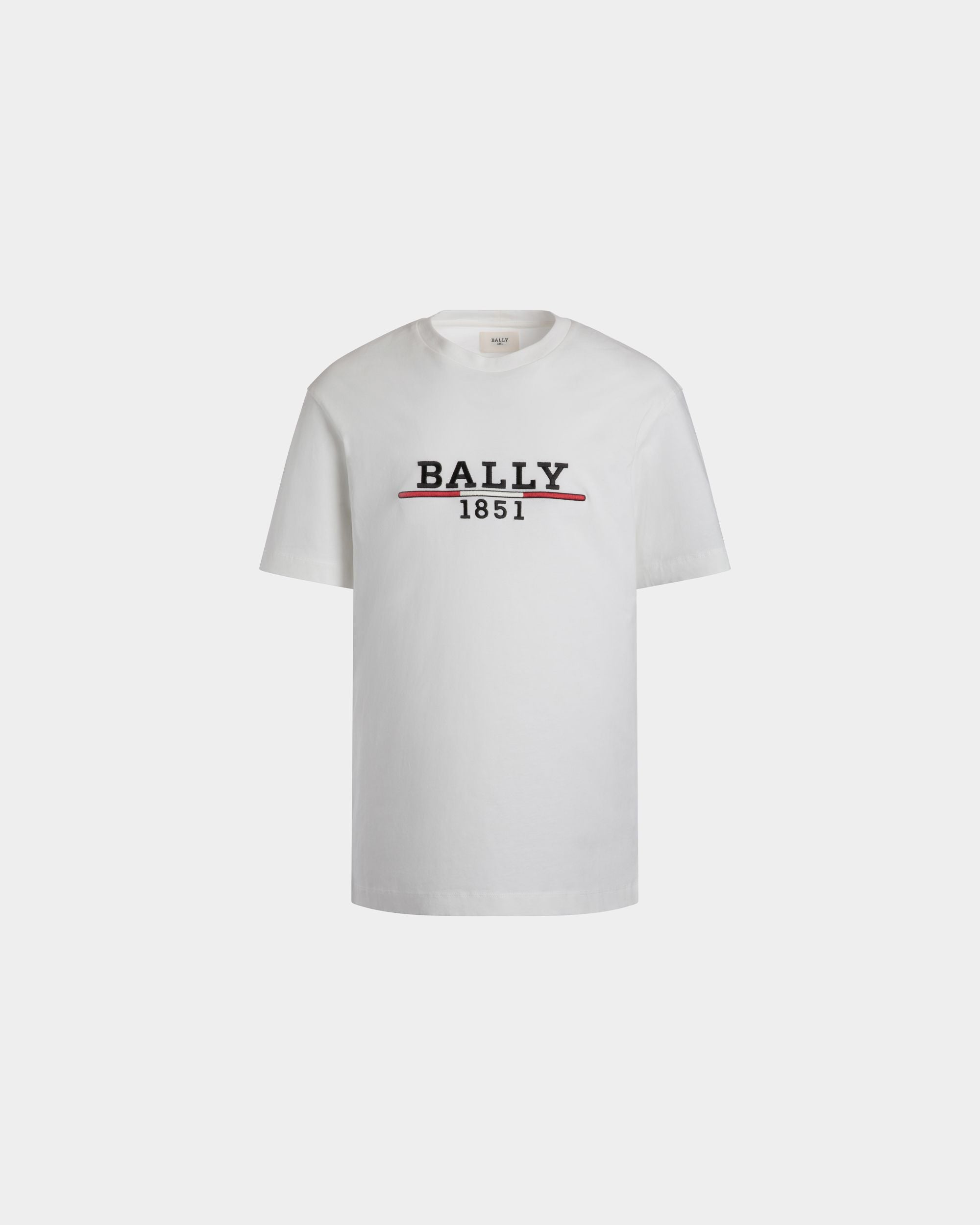 T-Shirt In White Cotton - Men's - Bally - 01