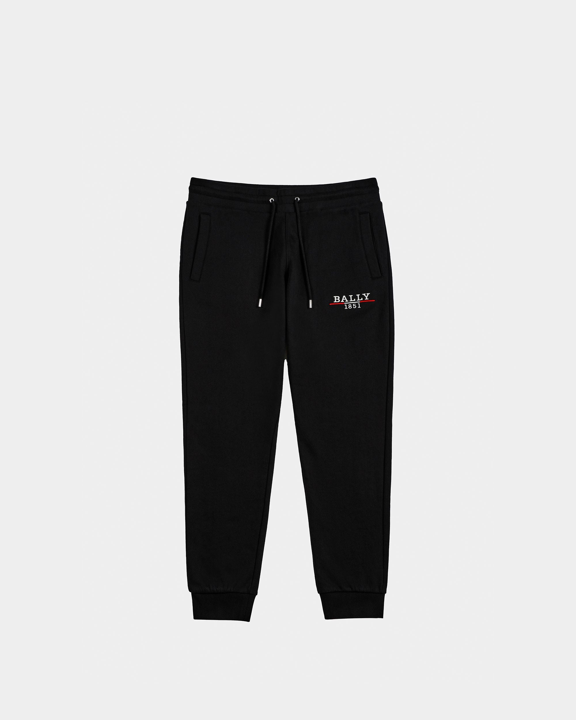 Pantalone Da Tuta In Cotone Lavorato A Maglia Nero - Uomo - Bally - 01