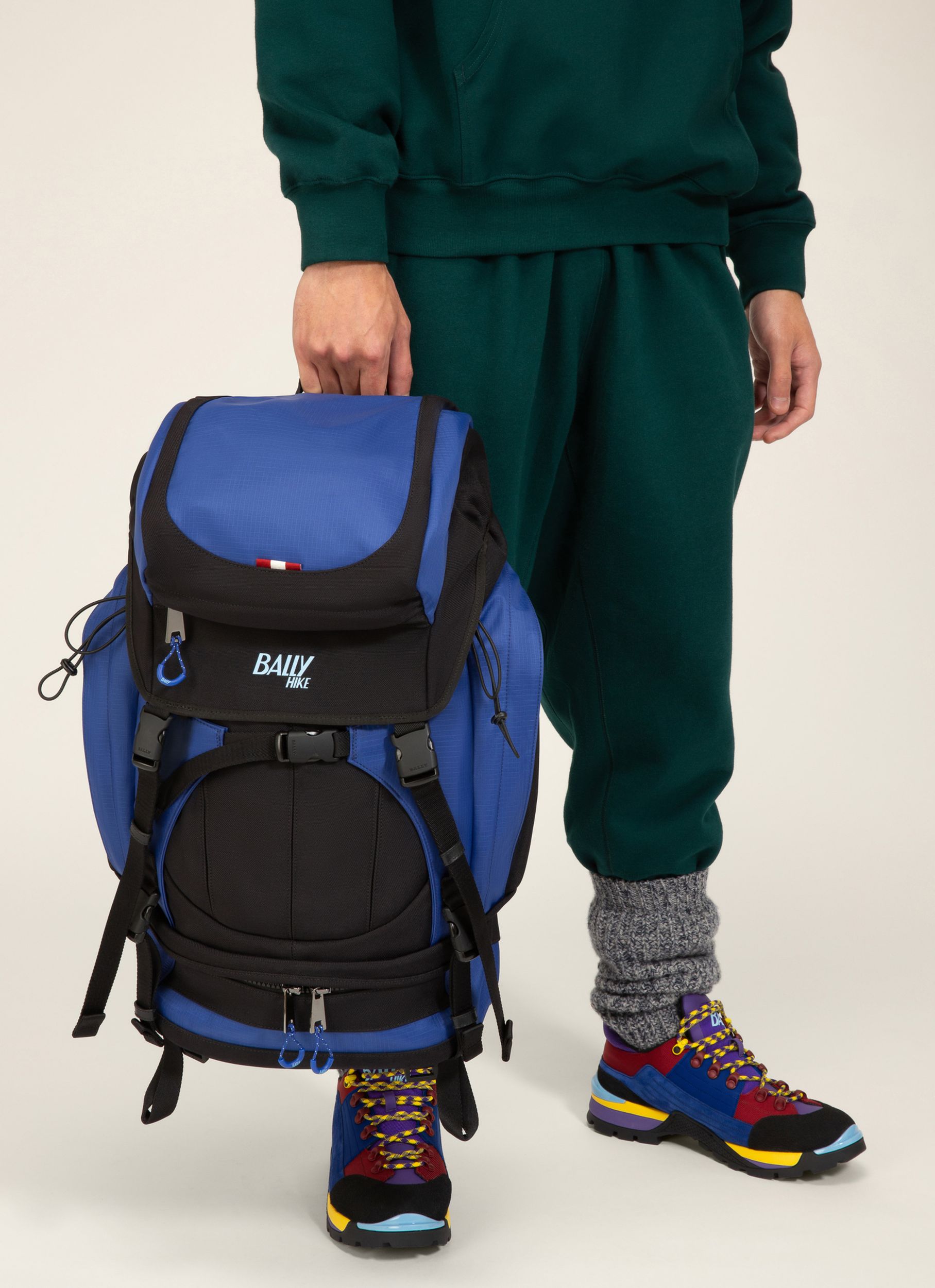 Bally Hike 3 Stoffrucksack In Blau Und Schwarz - Herren - Bally - 02