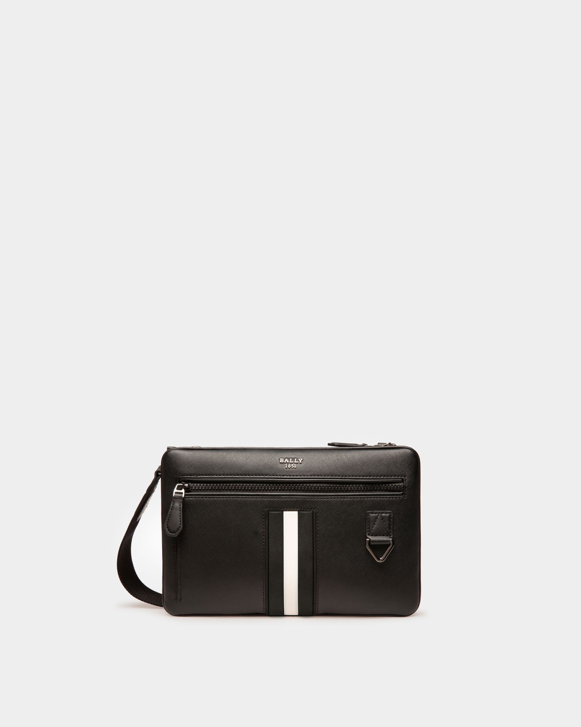 Milvar Sac Bandoulière En Cuir Recyclé Noir - Homme - Bally - 01