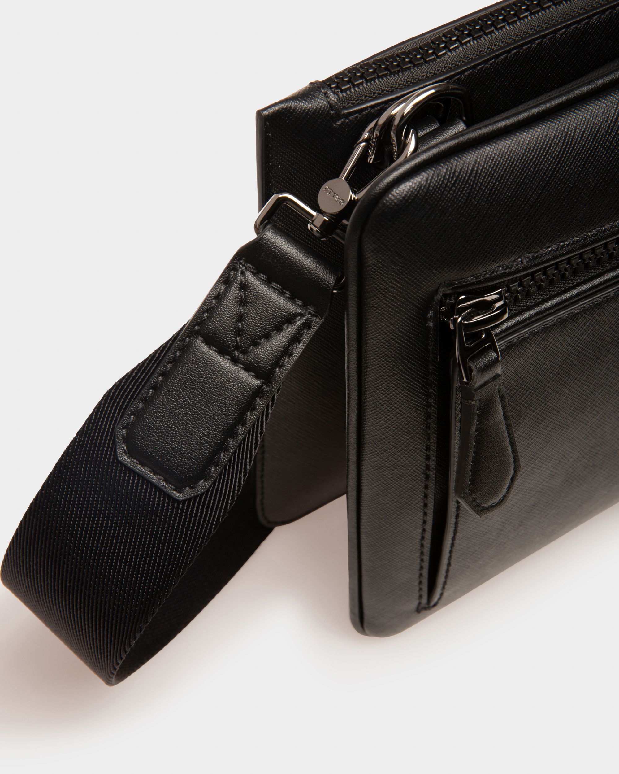 Milvar Sac Bandoulière En Cuir Recyclé Noir - Homme - Bally - 03
