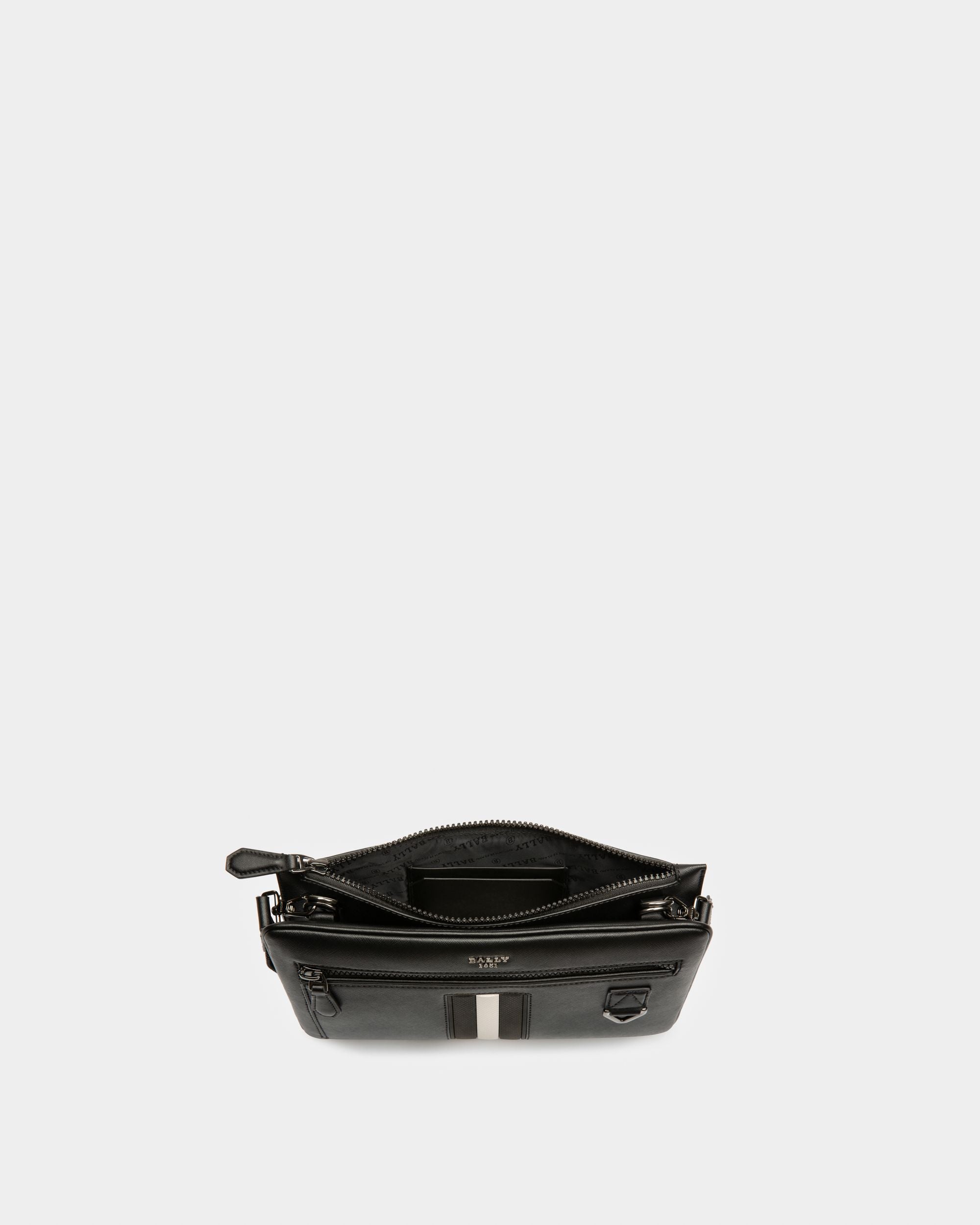 Milvar Sac Bandoulière En Cuir Recyclé Noir - Homme - Bally - 04