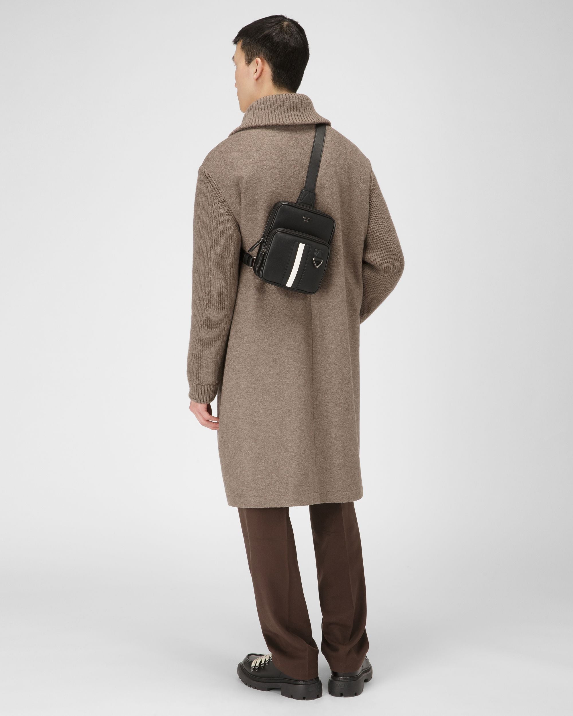 Molko Sac Bandoulière En Cuir Recyclé Noir - Homme - Bally - 02