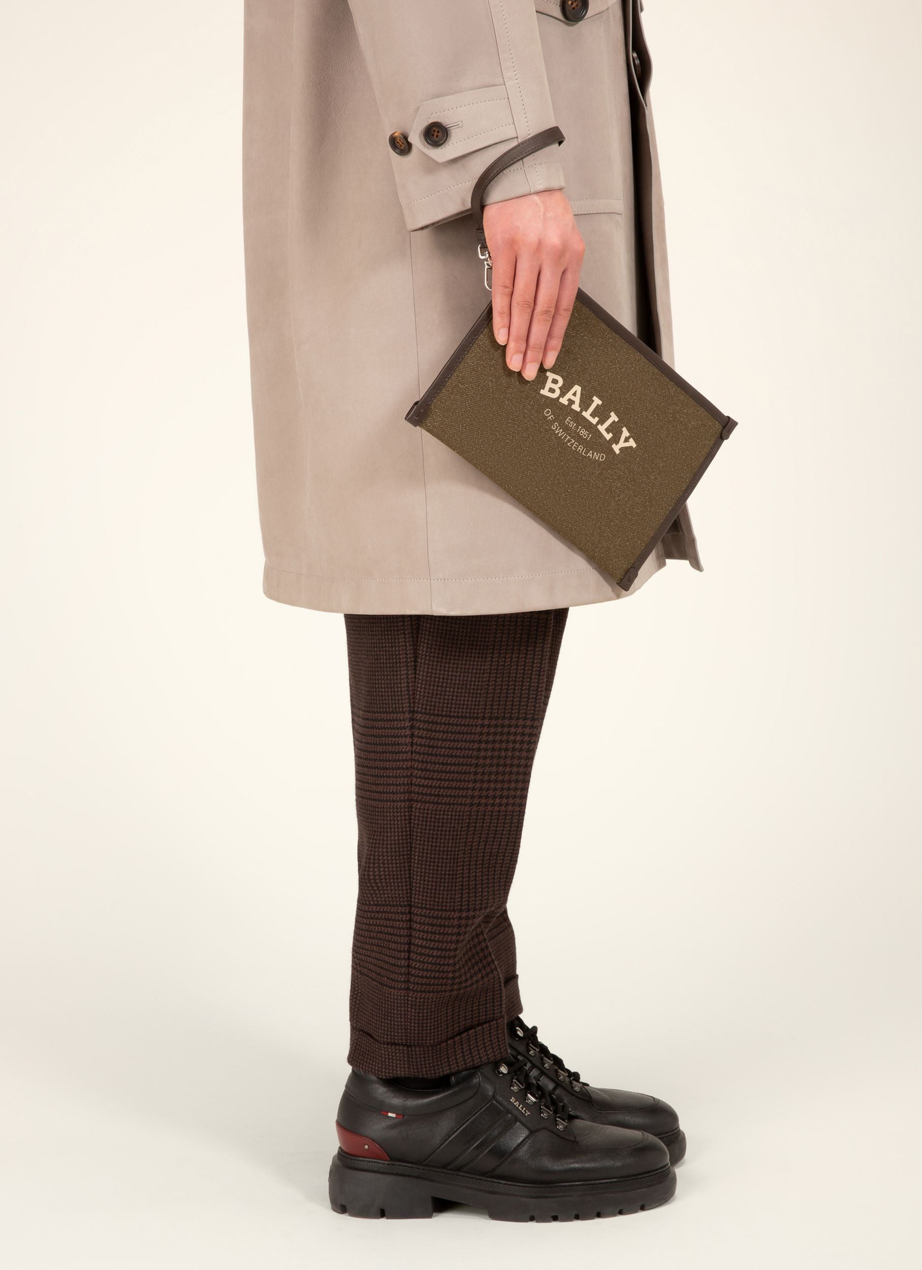 Benery Nécessaire En Nylon Mélangé Vert Mousse - Homme - Bally - 05