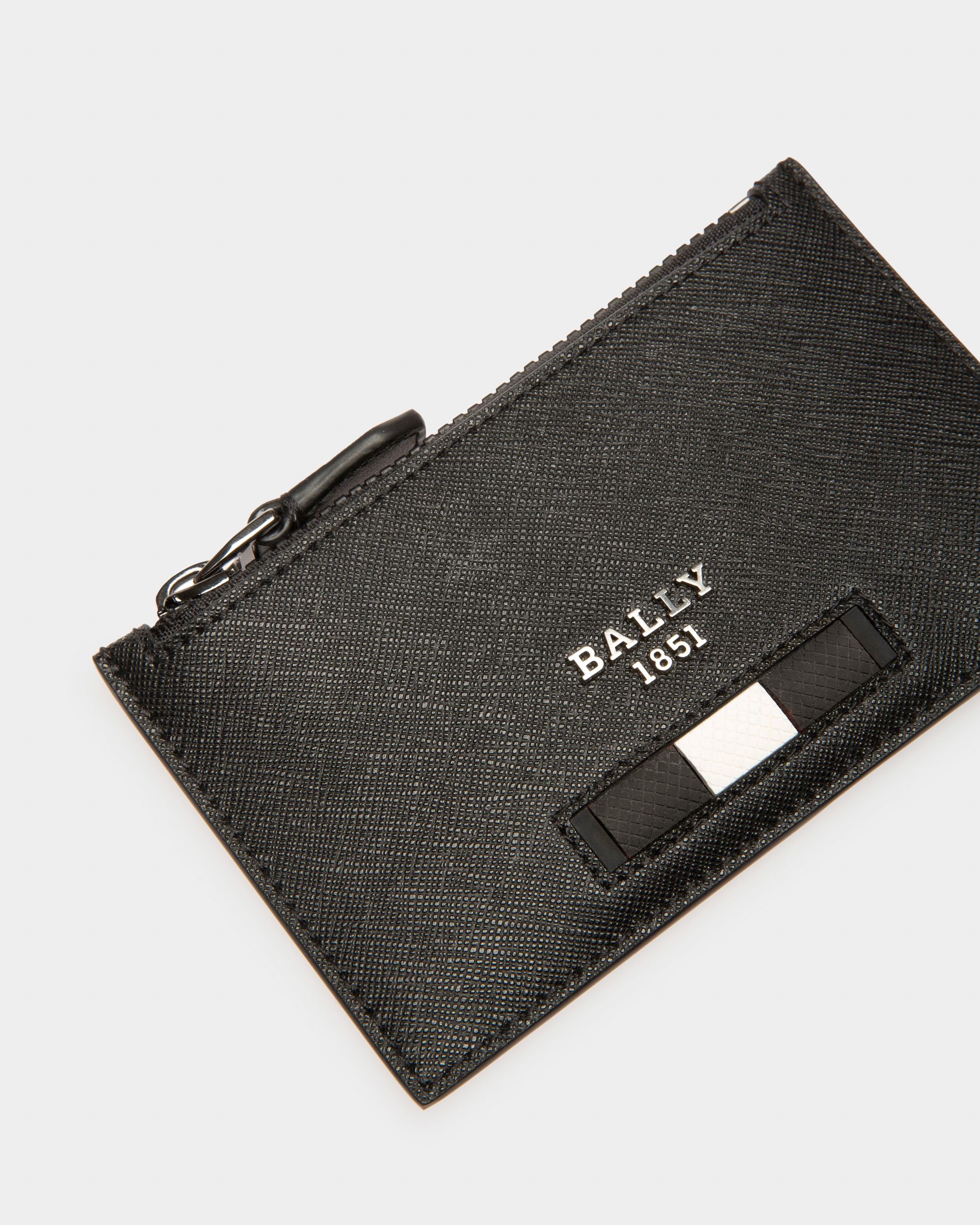 Babe Porte-Cartes En Cuir Recyclé Noir - Homme - Bally - 04
