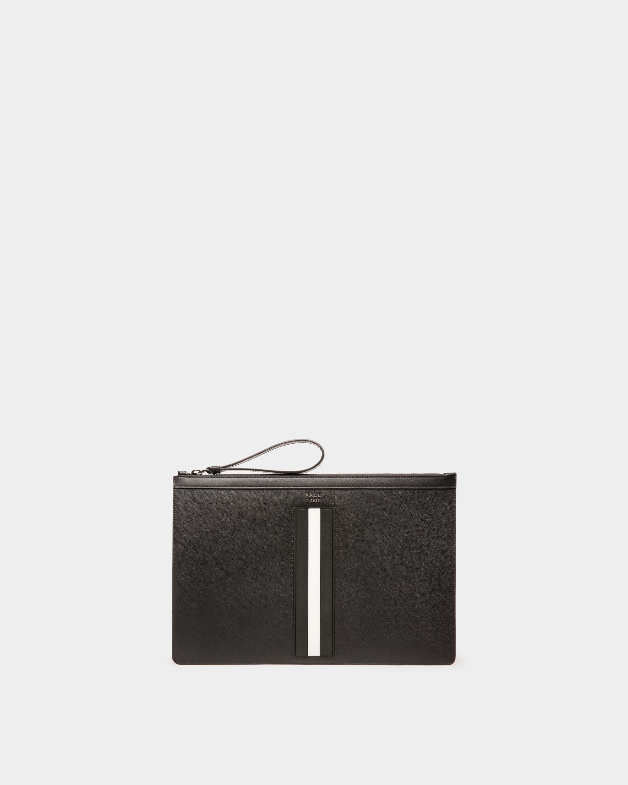 Bollis Pochette Aus Schwarzem Recycling-Leder - Herren - Bally - 01