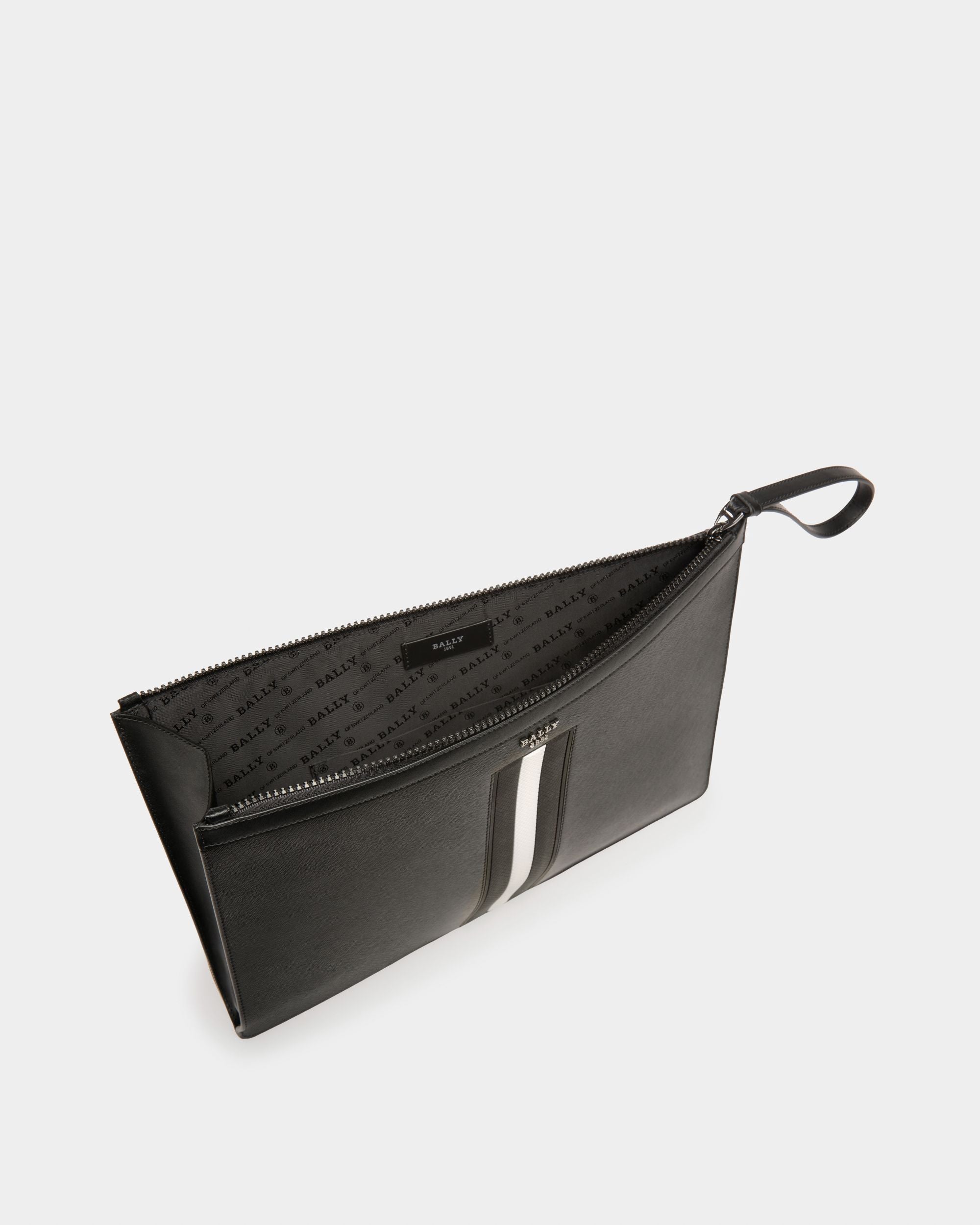 Bollis Pochette Aus Schwarzem Recycling-Leder - Herren - Bally - 03
