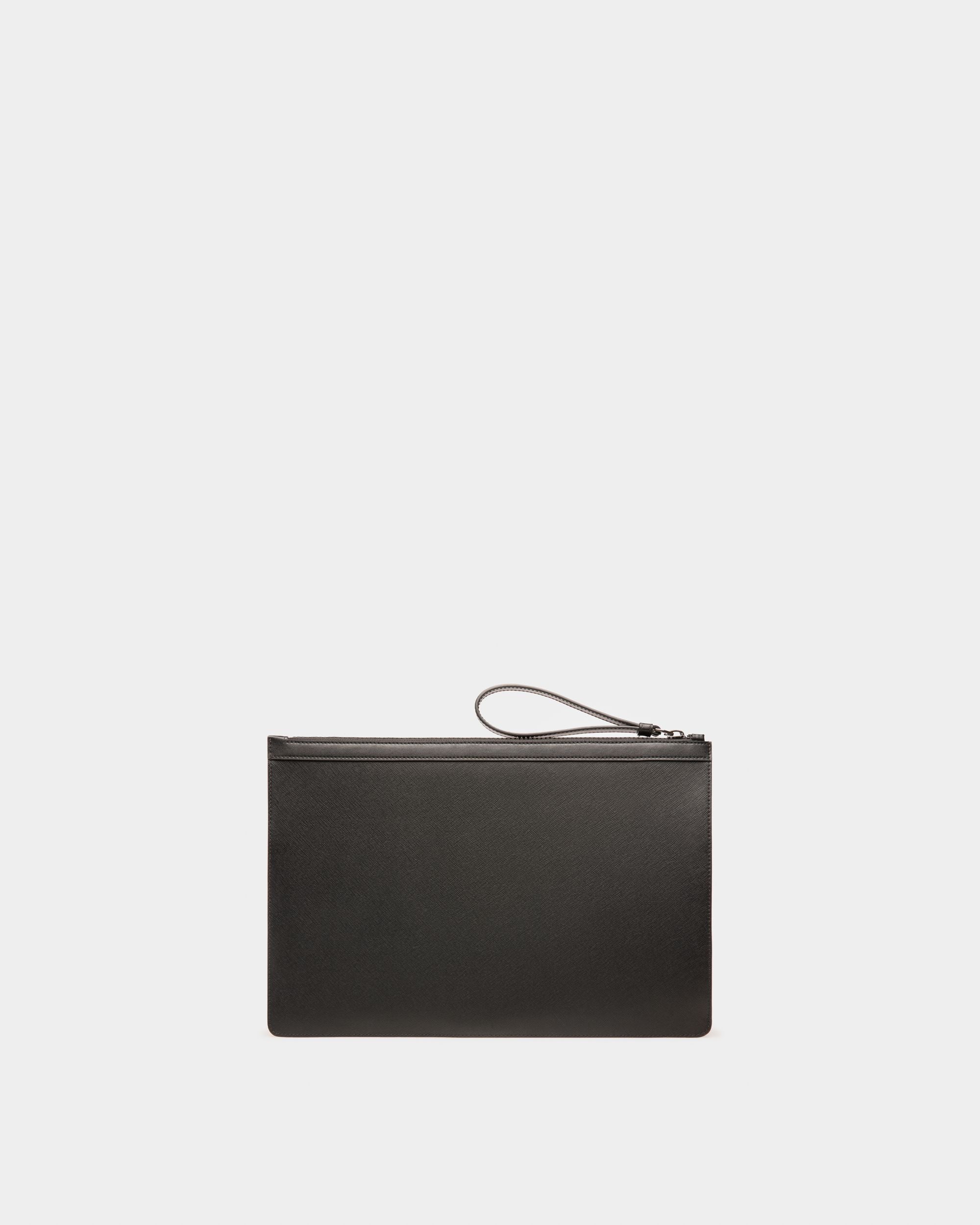 Bollis Large Pochette Aus Recyceltem Leder In Schwarz - Herren - Bally - 02