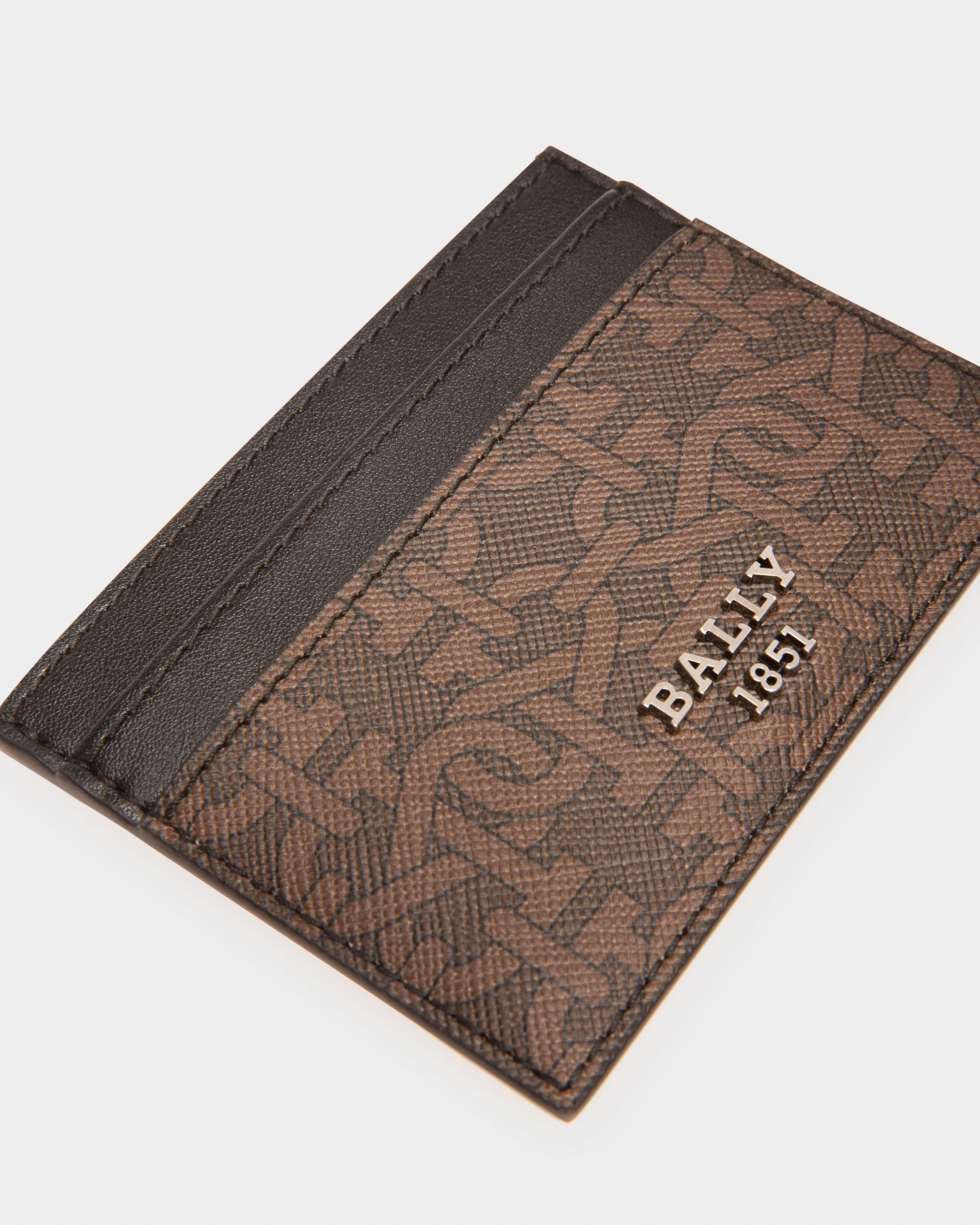 Bhar Porte-Cartes En Tpu Noir Et Marron - Homme - Bally - 04