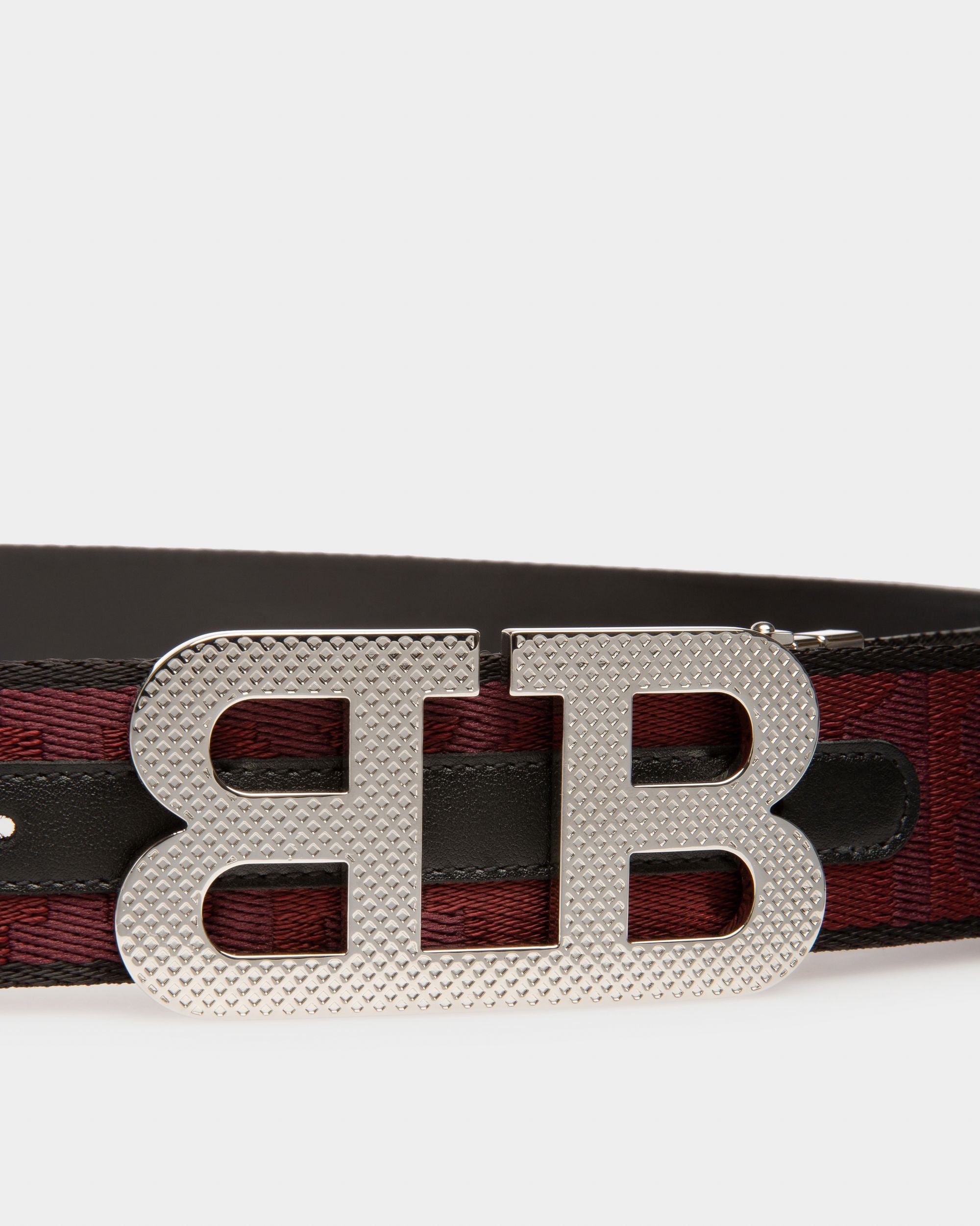B-Mirror Ceinture En Tissu Rouge Héritage De 40 Mm - Homme - Bally - 03
