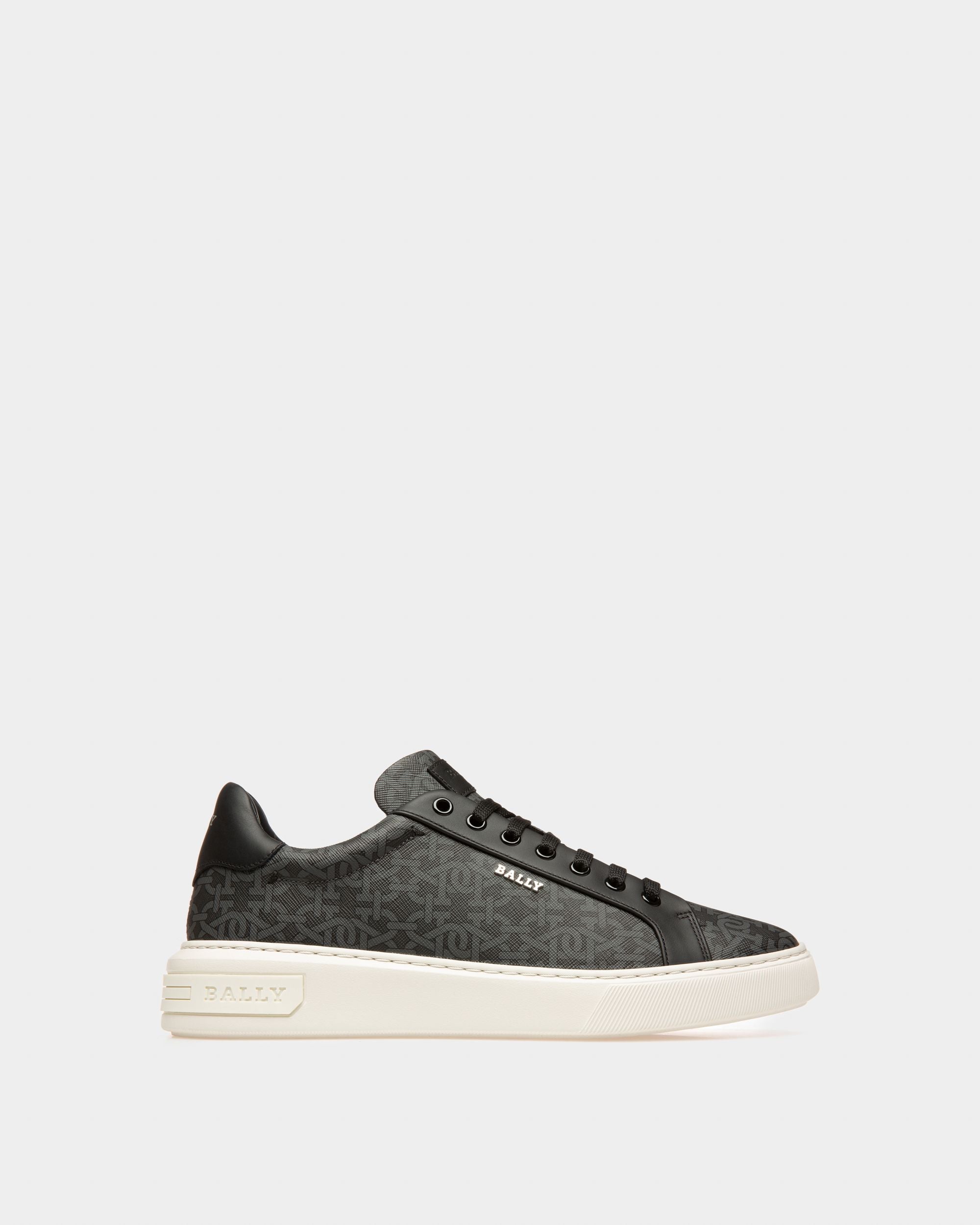 Miky Sneaker In Pelle E Cotone Grigio - Uomo - Bally - 01