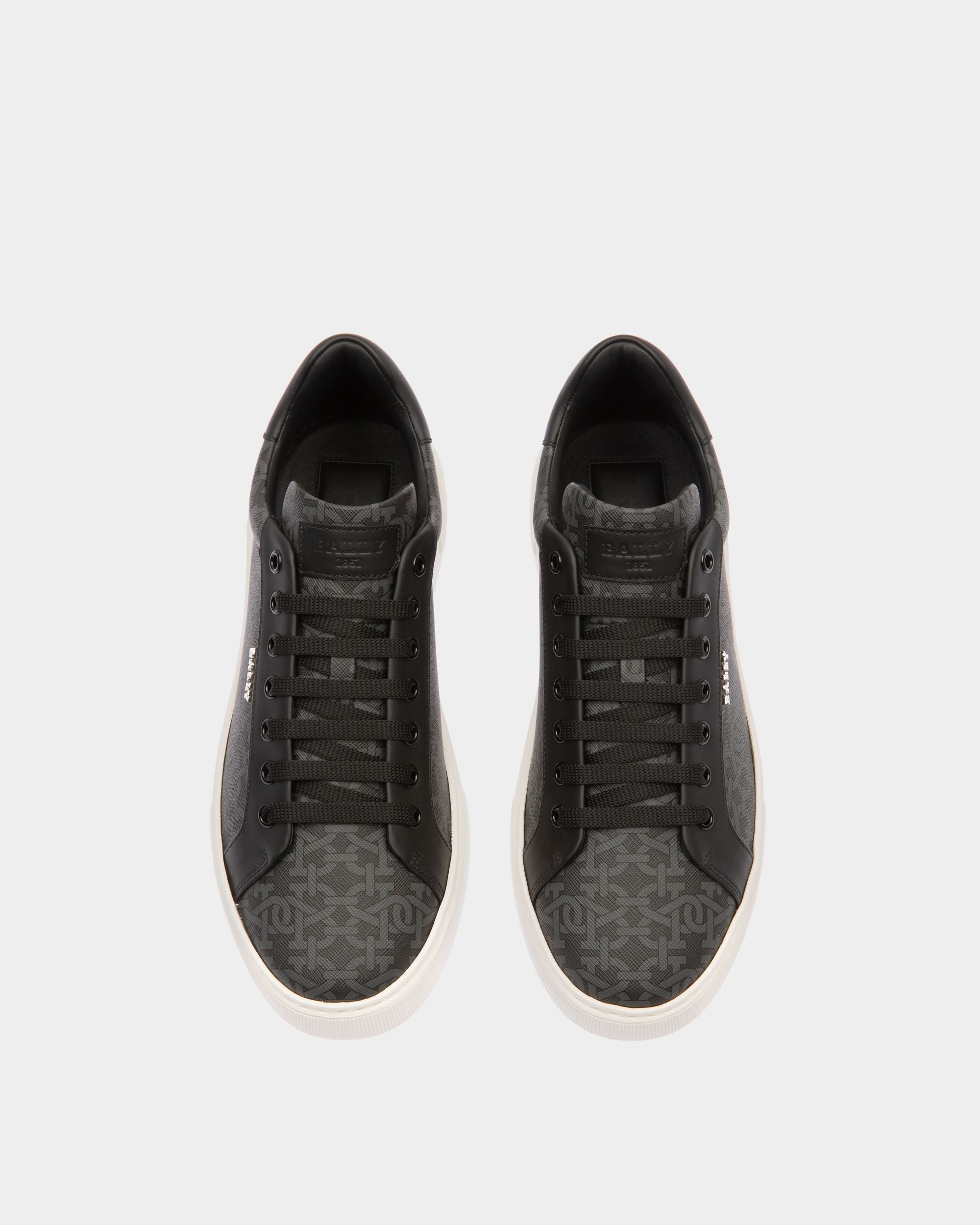 Miky Sneaker In Pelle E Cotone Grigio - Uomo - Bally - 02