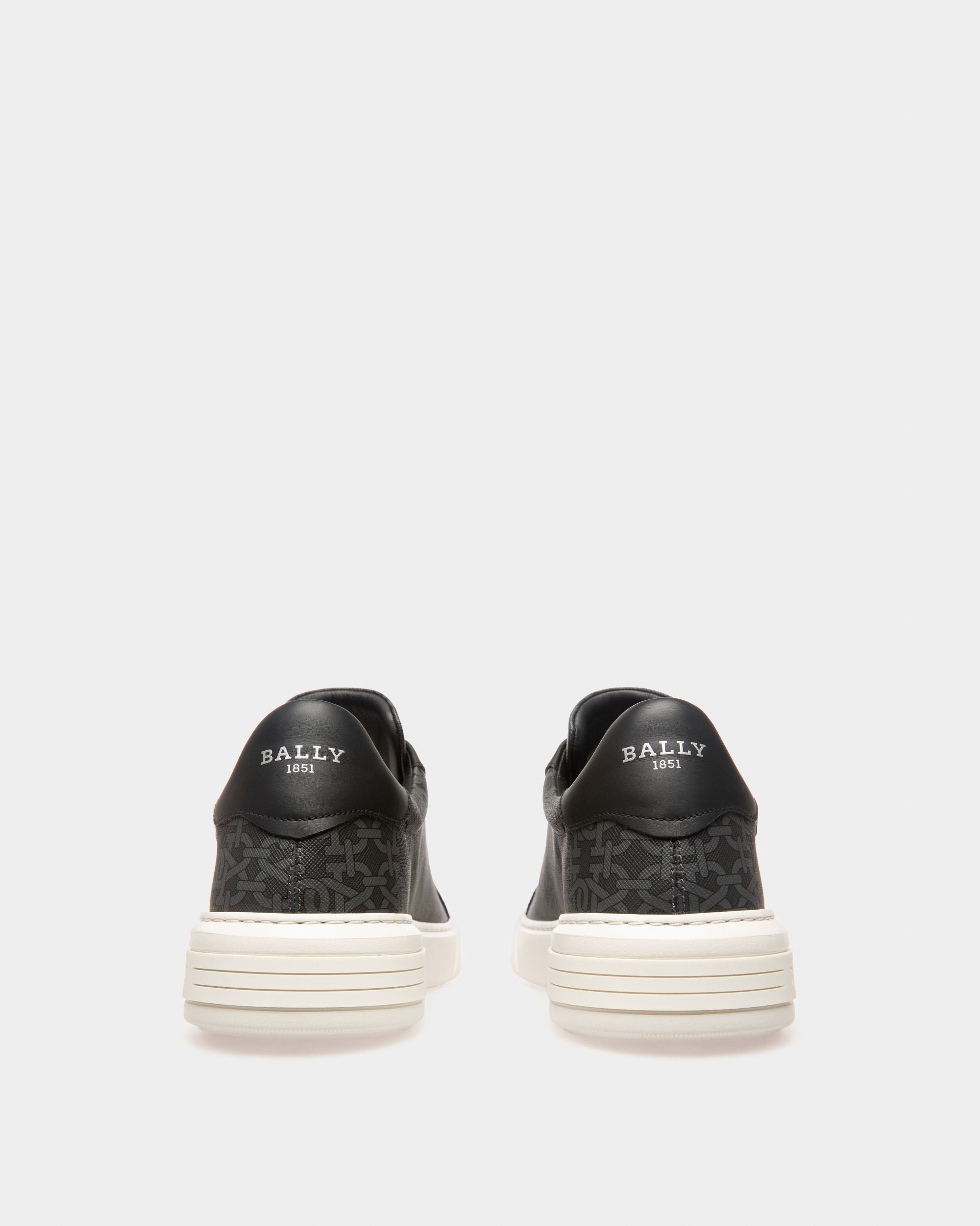 Miky Sneaker In Pelle E Cotone Grigio - Uomo - Bally - 03