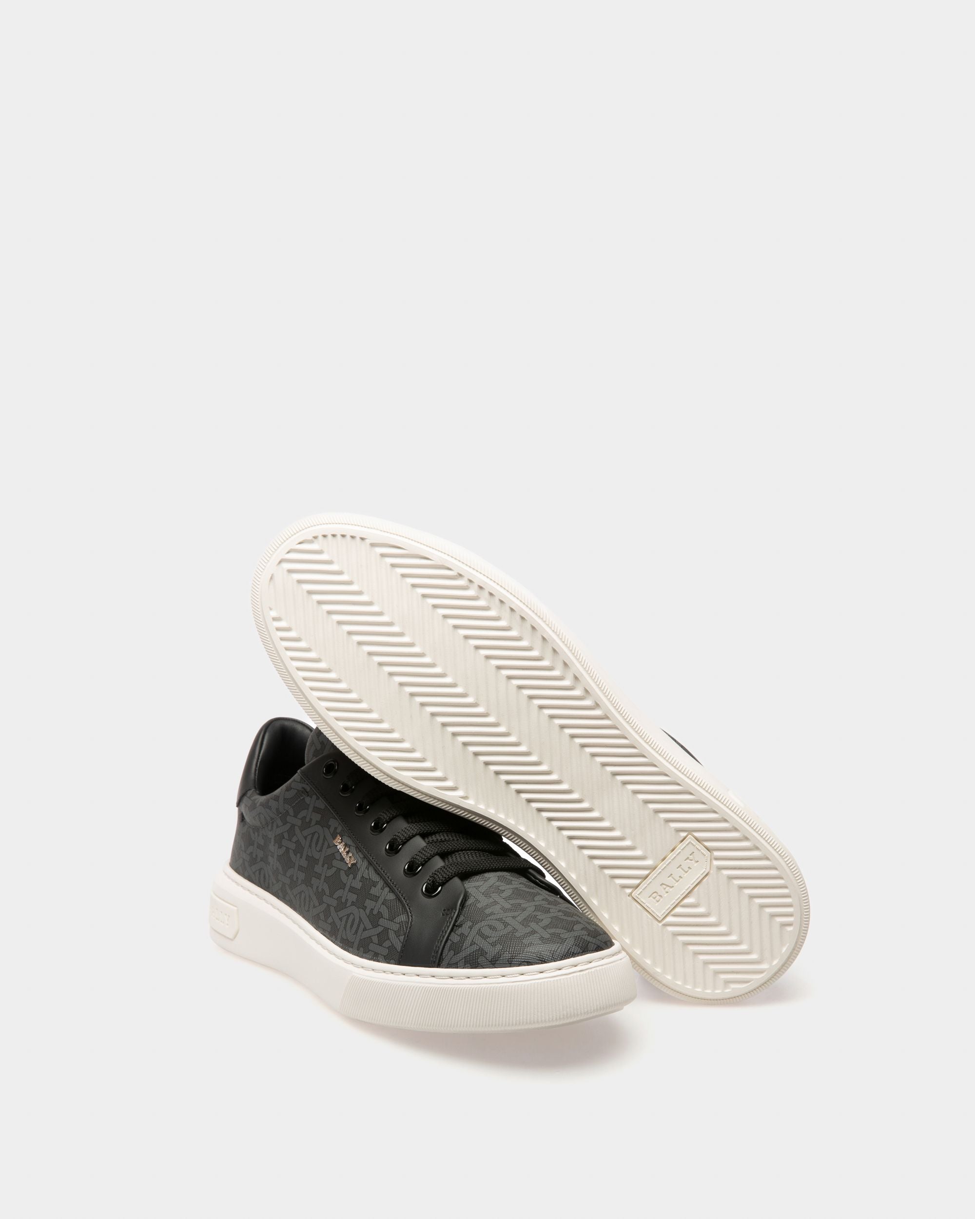Miky Sneaker In Pelle E Cotone Grigio - Uomo - Bally - 04