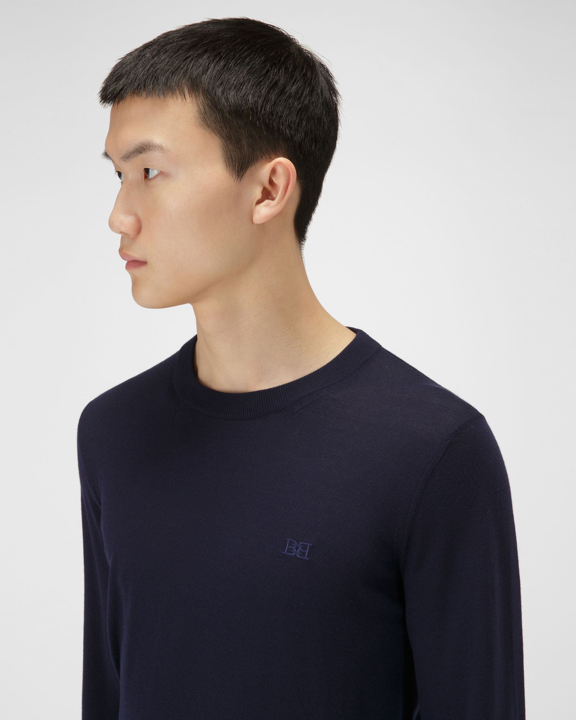 Oberteil Aus Marineblauer Merinowolle - Herren - Bally - 02