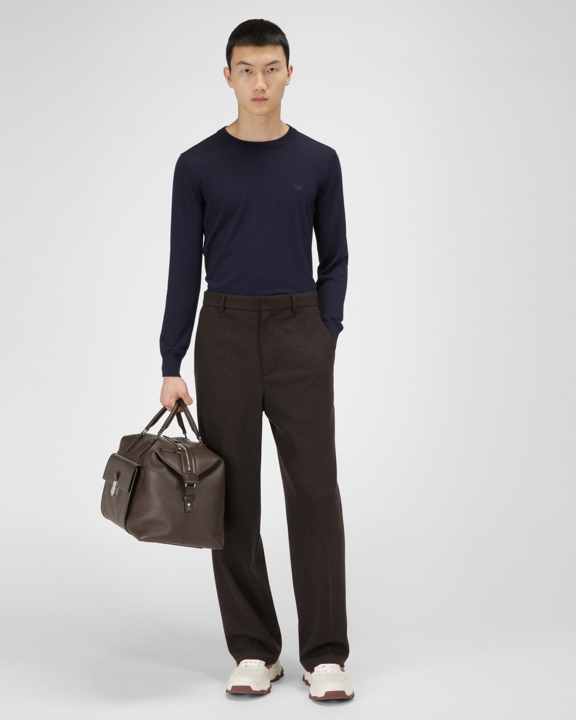 Oberteil Aus Marineblauer Merinowolle - Herren - Bally - 04