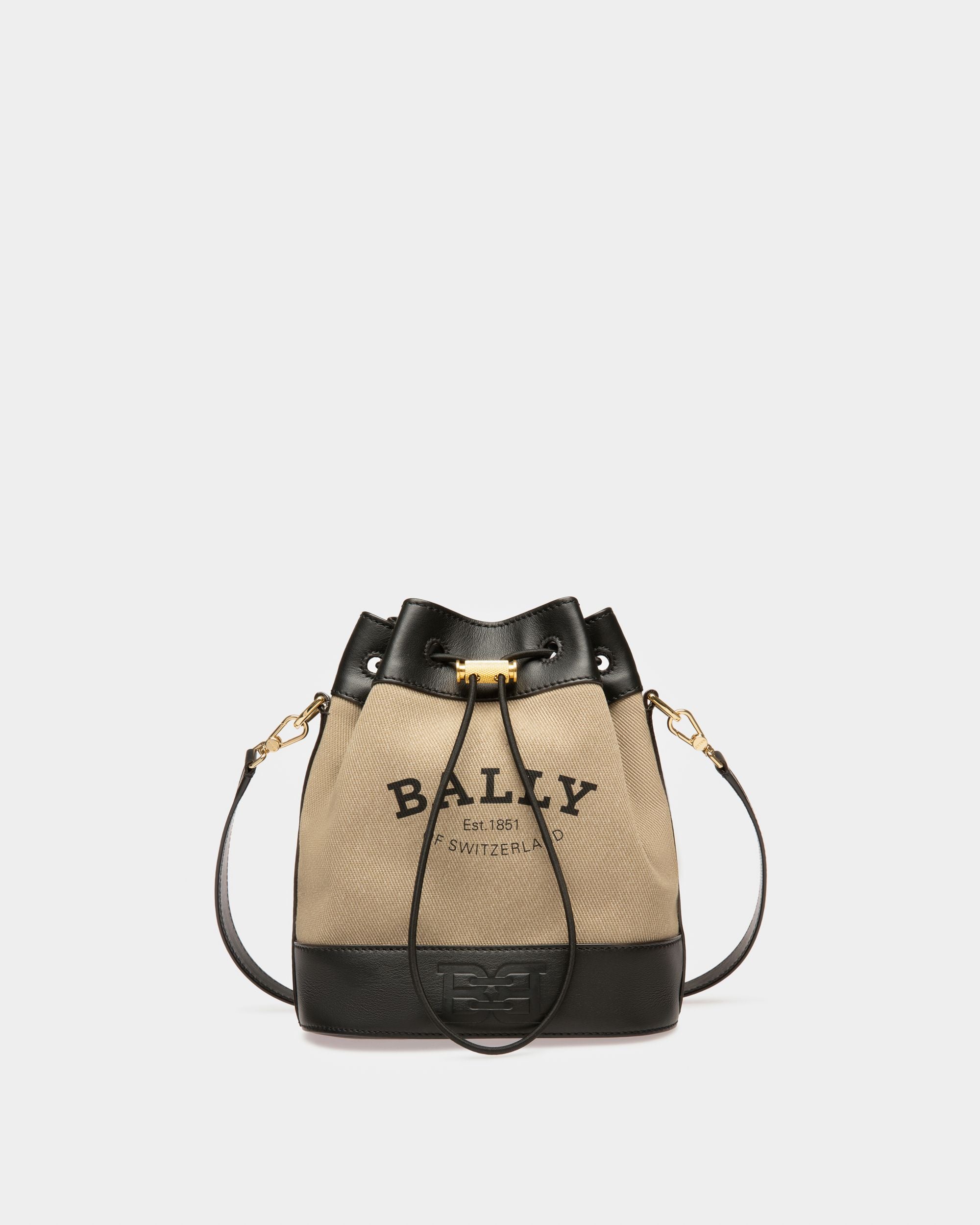 Cleoh Sac Sceau En Tissu Couleur Sable - Femme - Bally - 01