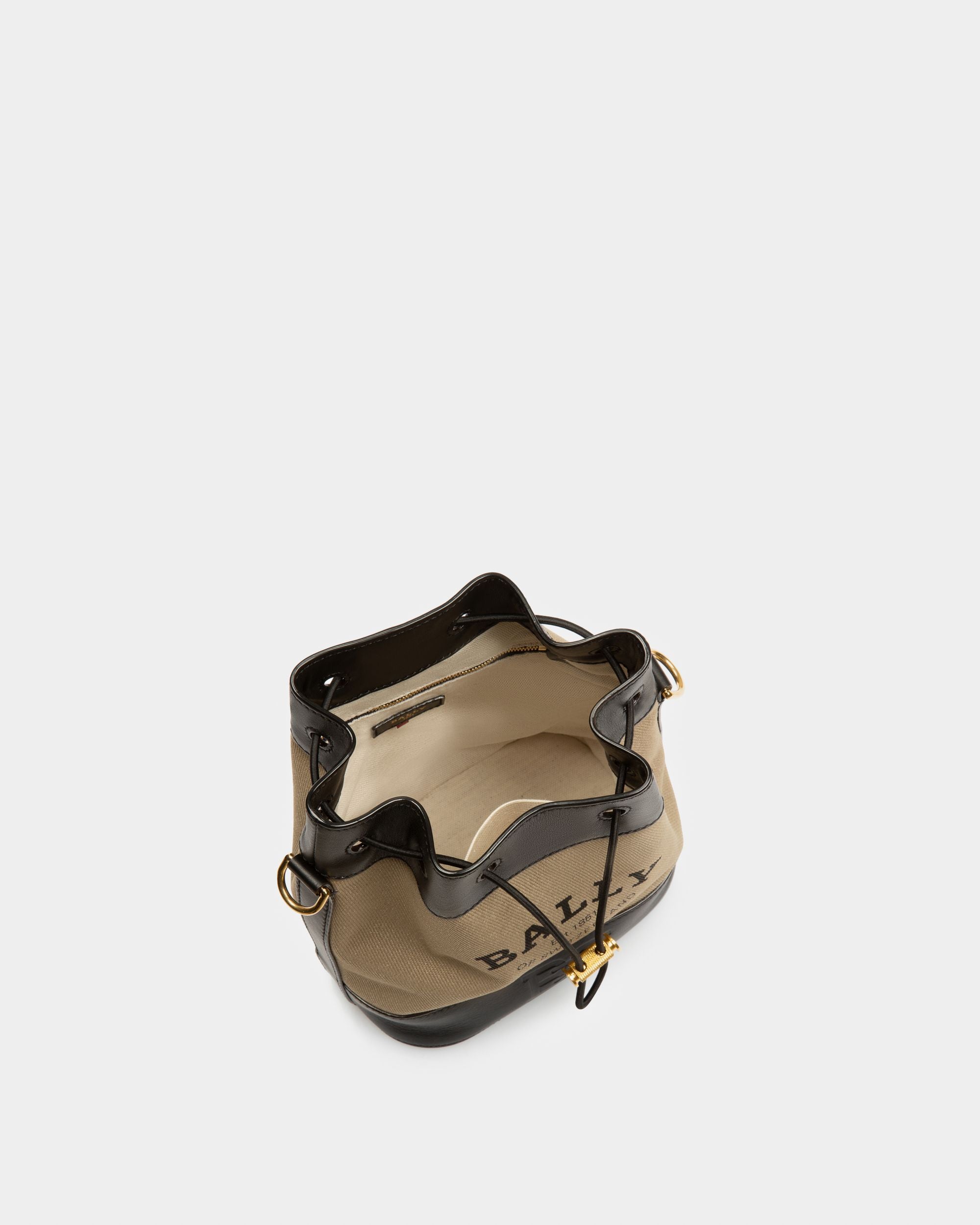 Cleoh Sac Sceau En Tissu Couleur Sable - Femme - Bally - 03