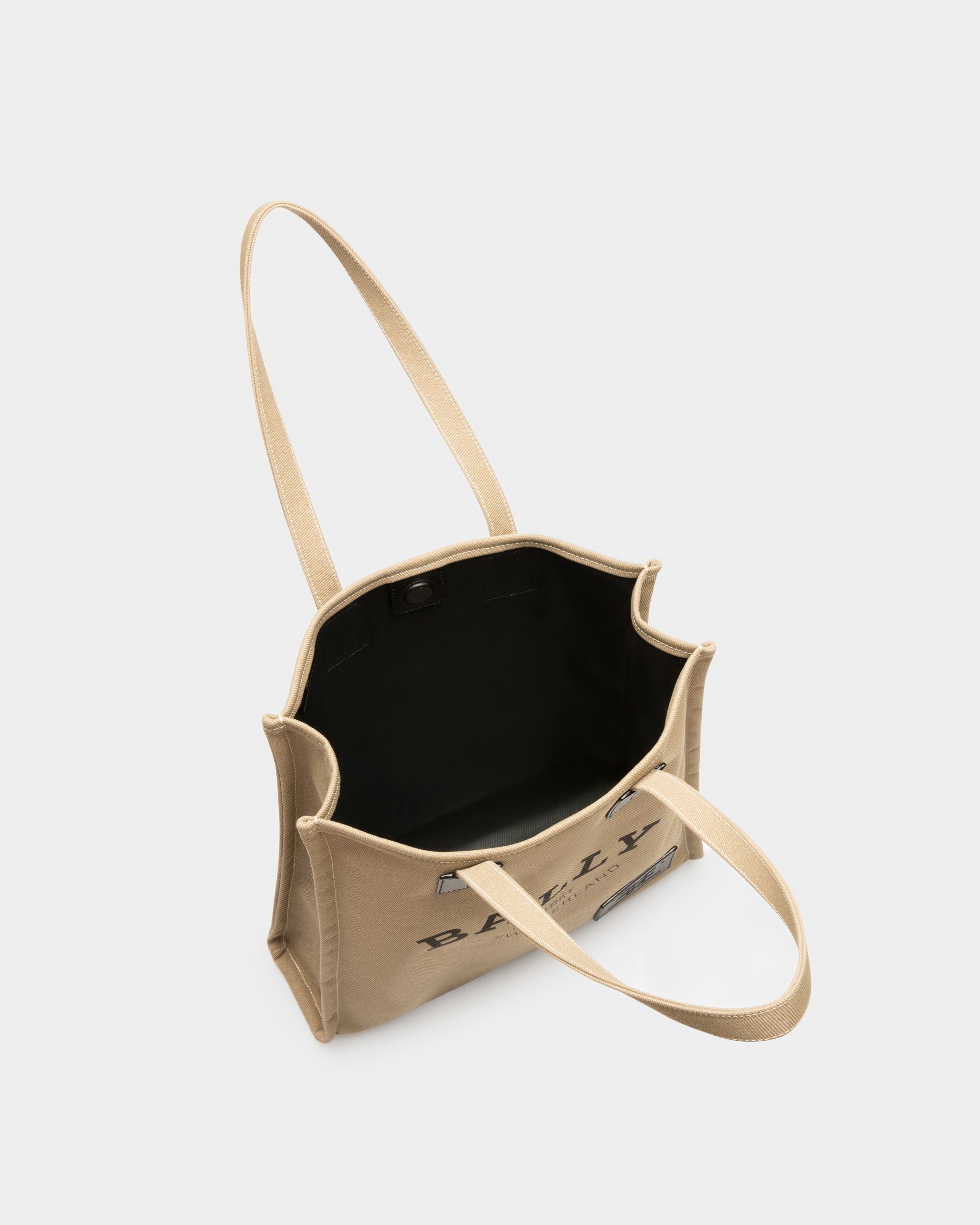 Crystalia Cabas En Toile Couleur Sable - Femme - Bally - 03