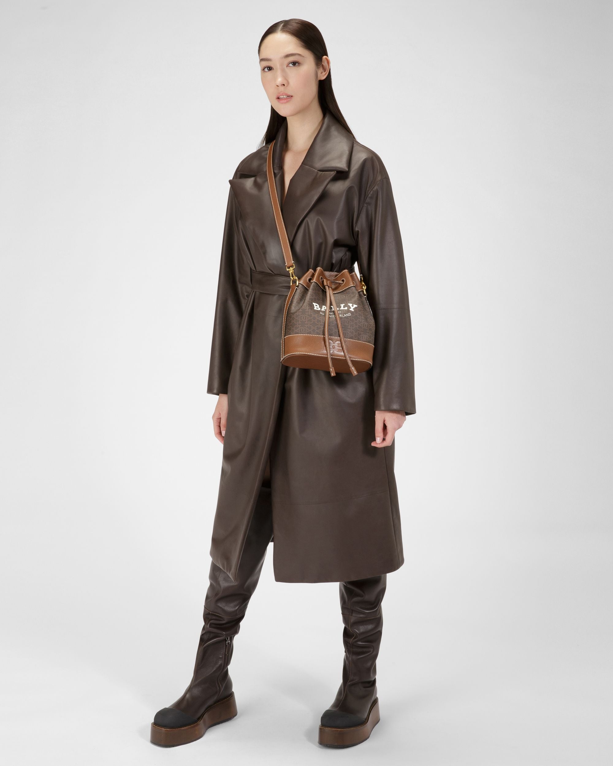 Cleoh Beuteltasche Aus Braunem Tpu - Damen - Bally - 02