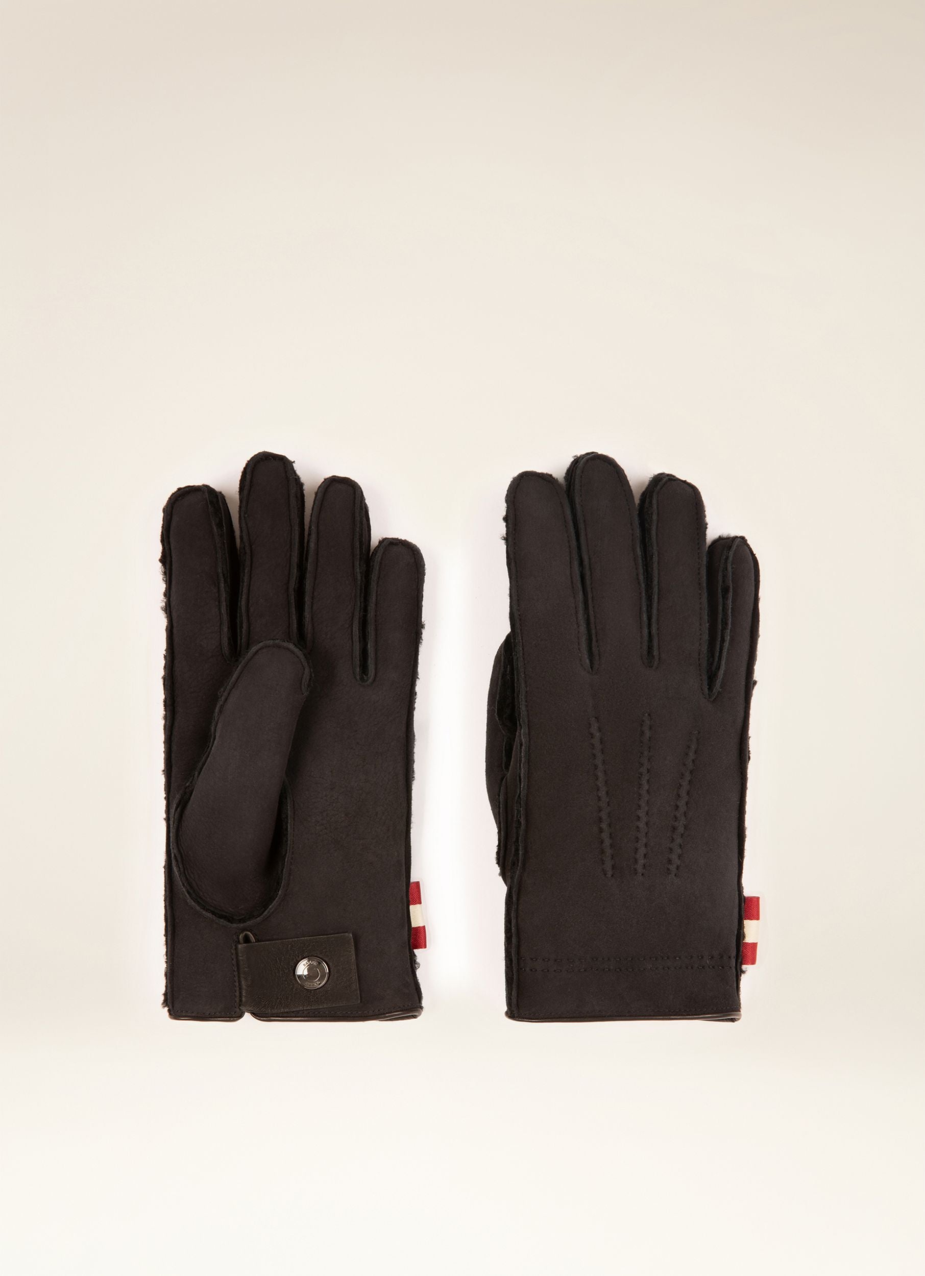 Gants En Mouton Retourné Noir - Homme - Bally - 01