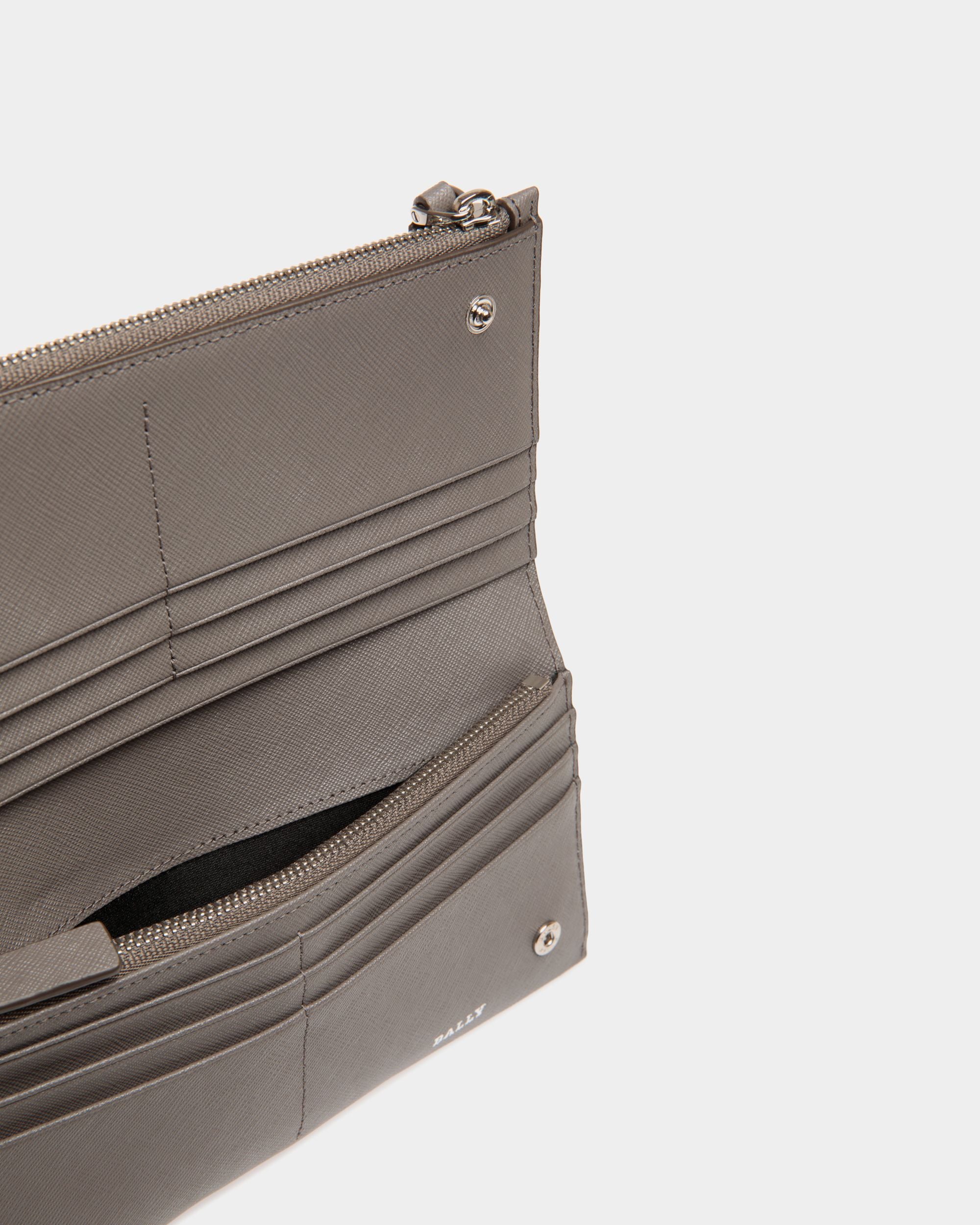 Continental Wallet In Grey Bovine Split - Homme - Bally - 04