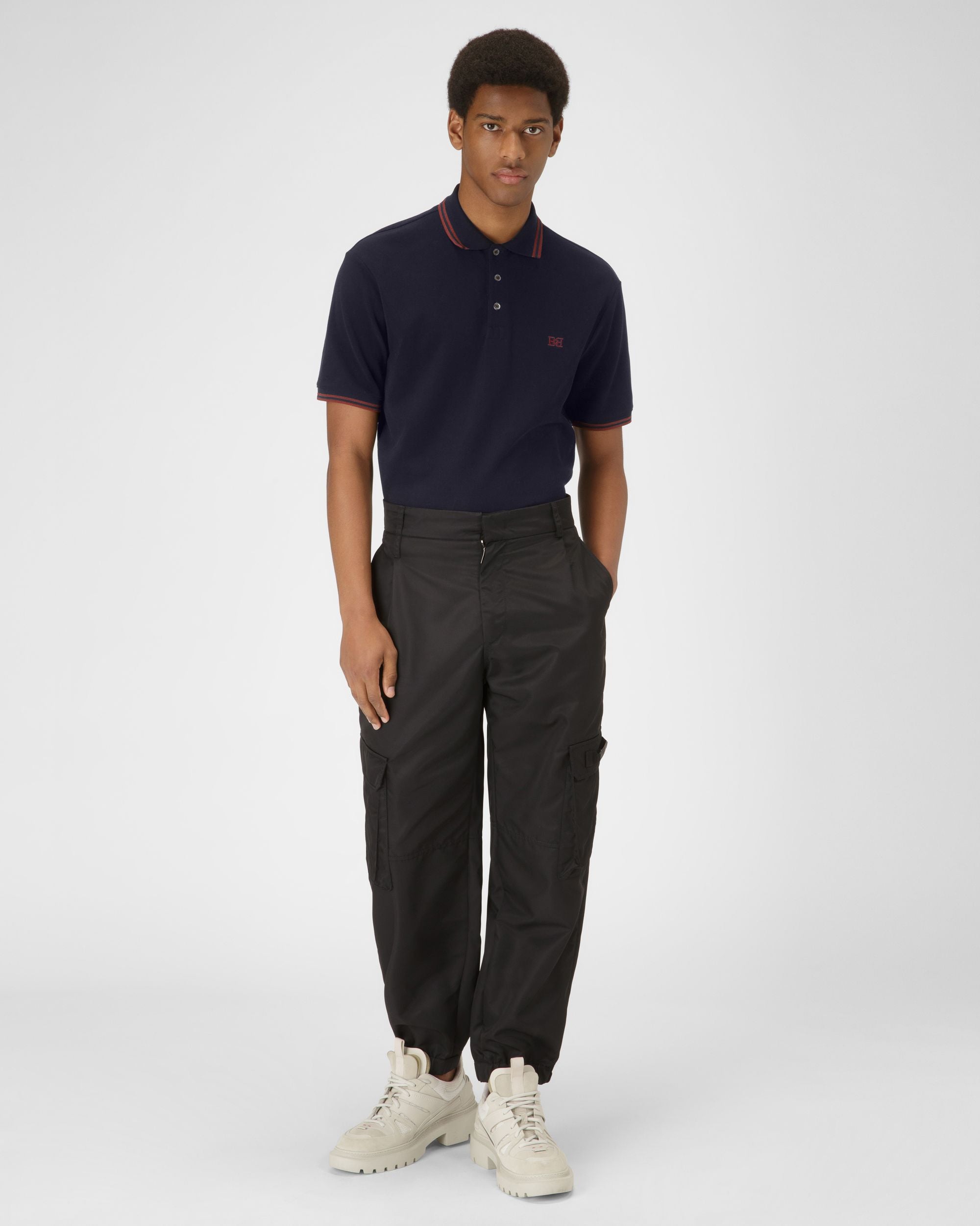 B-Chain Poloshirt Baumwoll-Poloshirt In Marineblau - Herren - Bally - 05