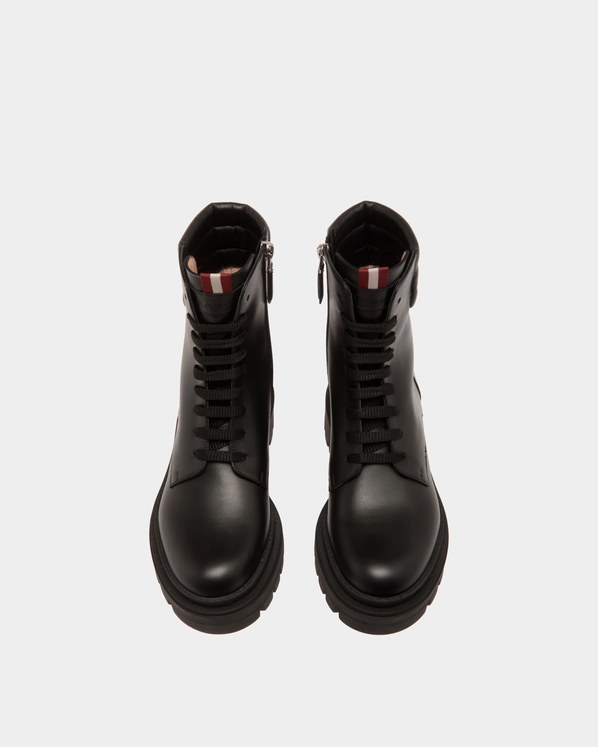Booties In Black Leather - Femme - Bally - 04
