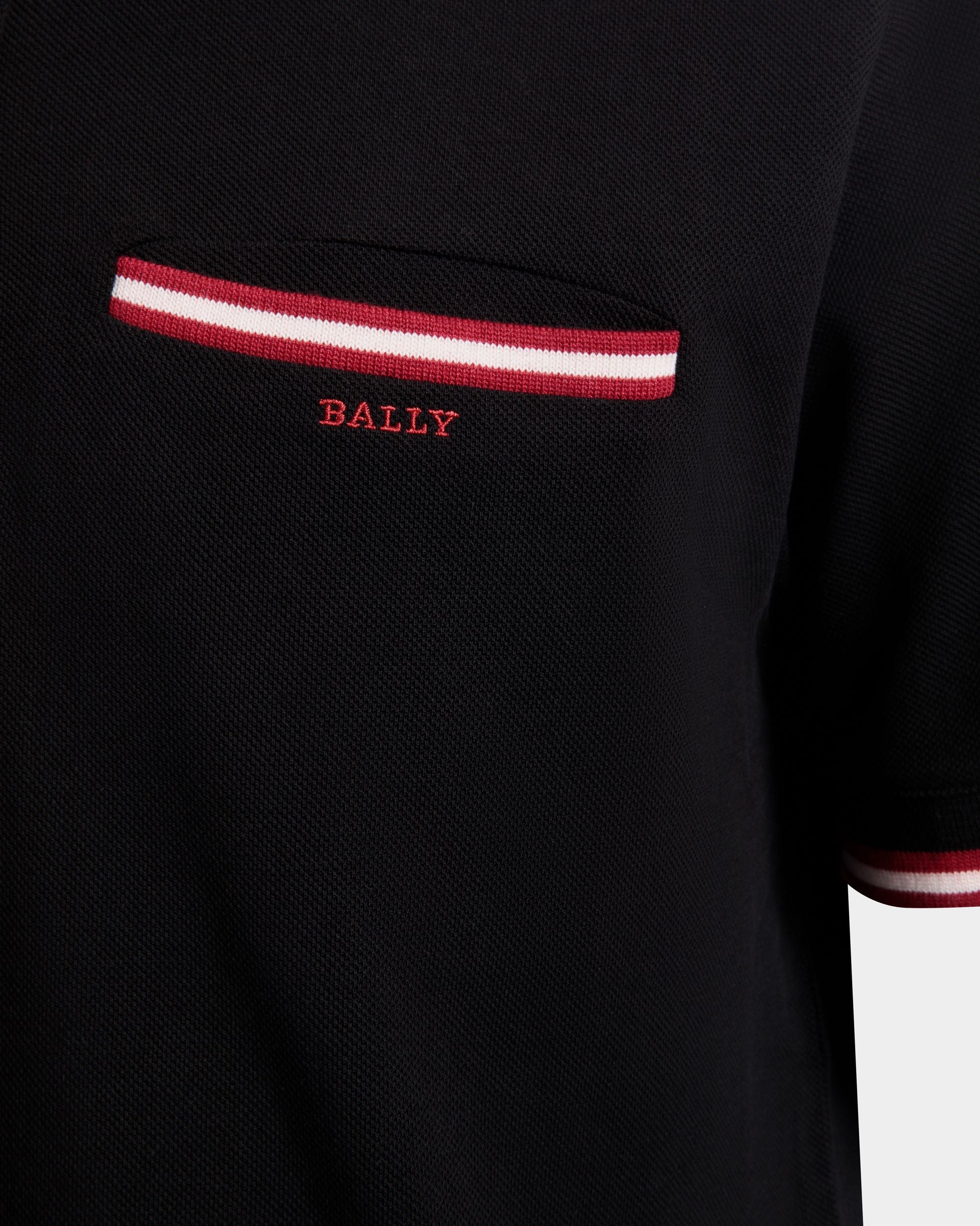 Polo In Cotone Piqué Nero - Uomo - Bally - 02