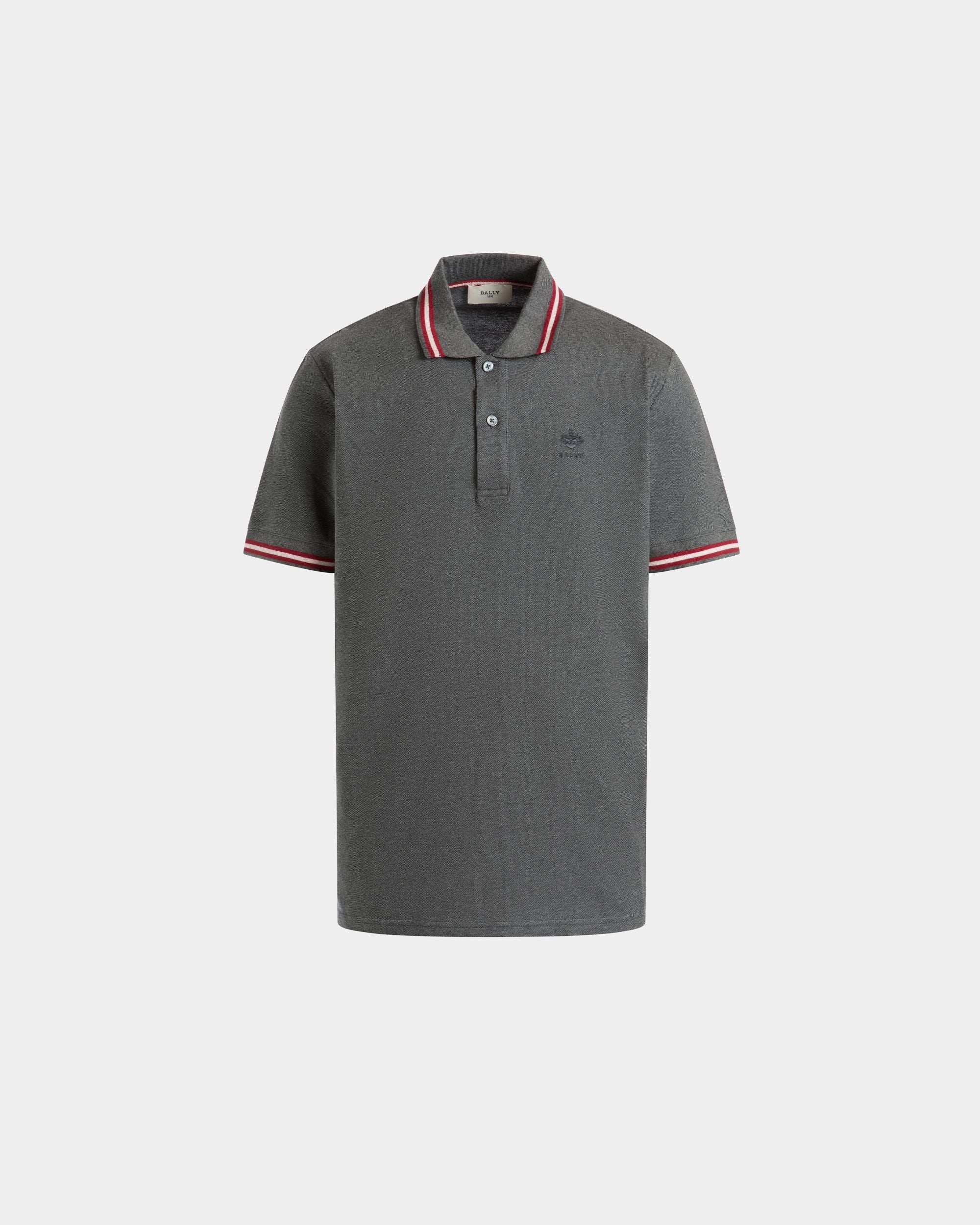 Polo In Grey Cotton - Homme - Bally - 01