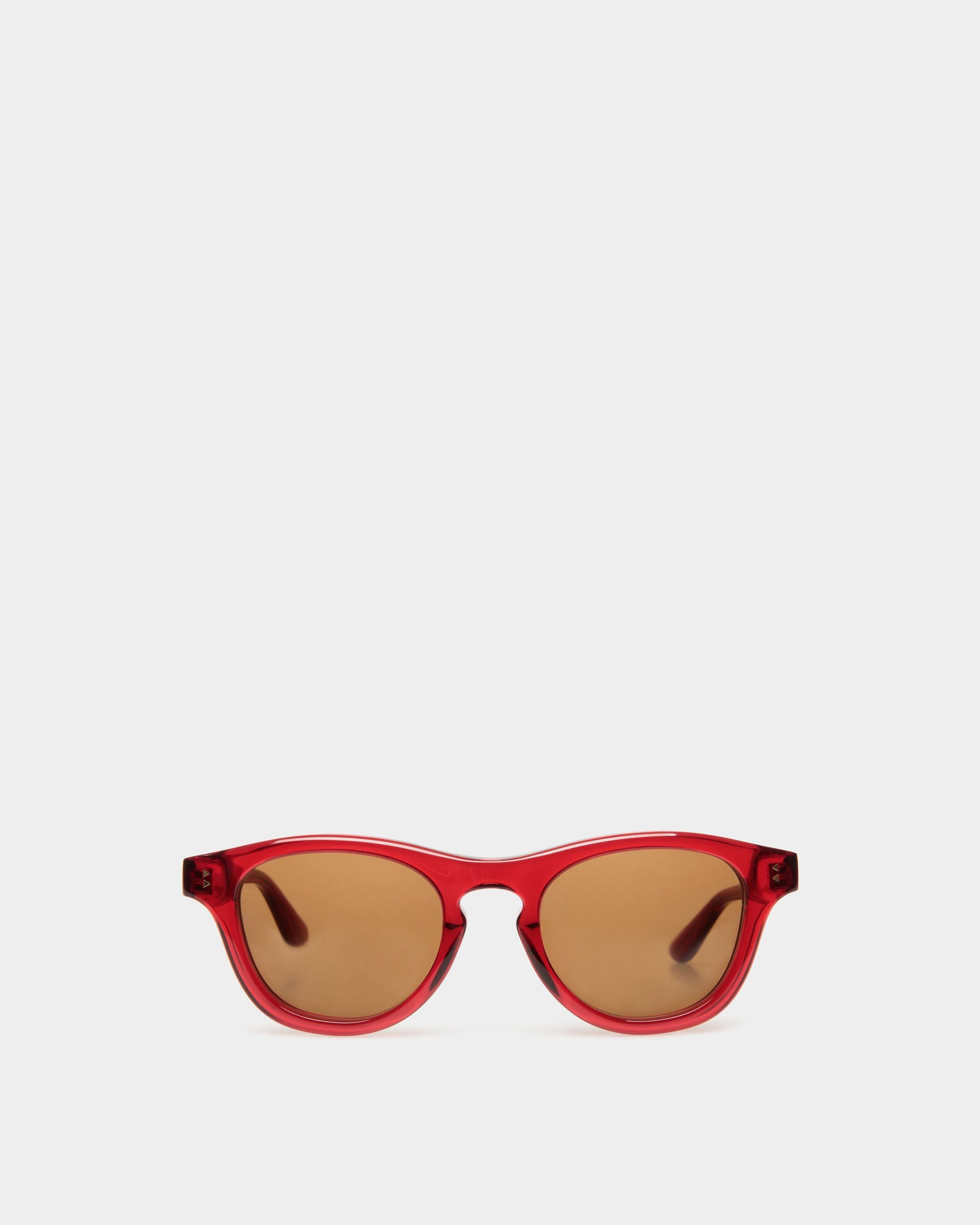Dieter Sonnenbrille Aus Rotem Acetat - Other - Bally - 01