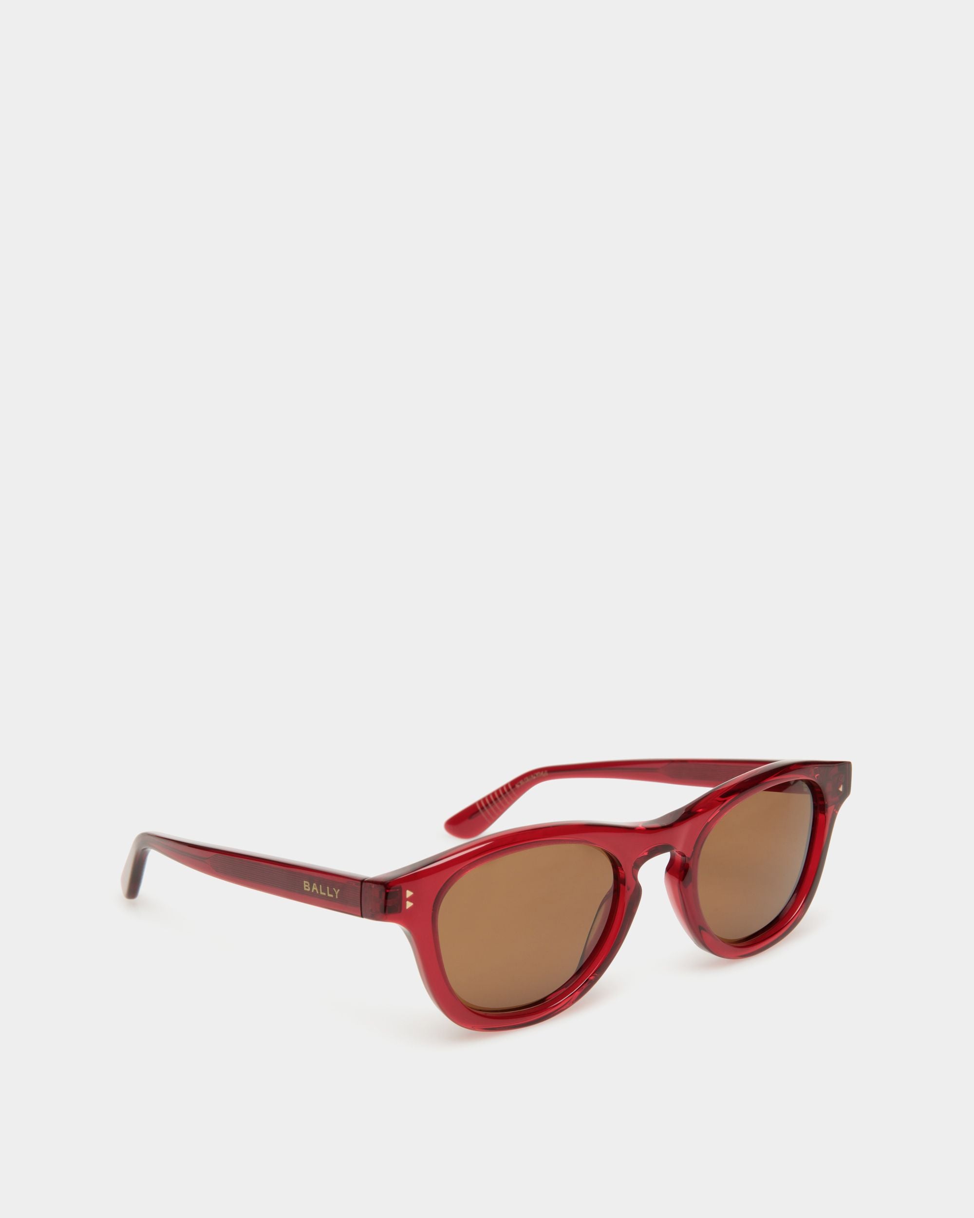 Dieter Sonnenbrille Aus Rotem Acetat - Other - Bally - 02