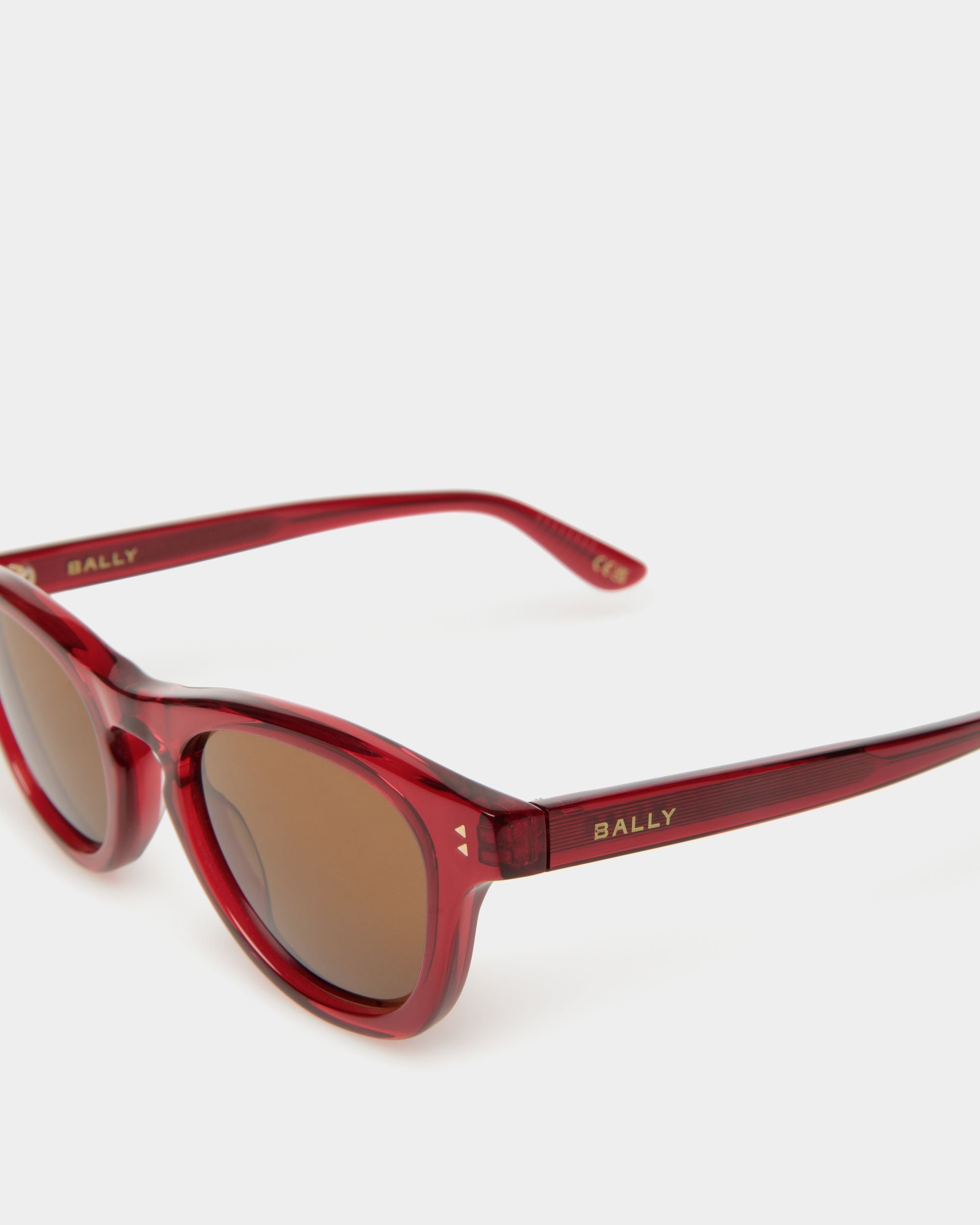 Dieter Sonnenbrille Aus Rotem Acetat - Other - Bally - 03